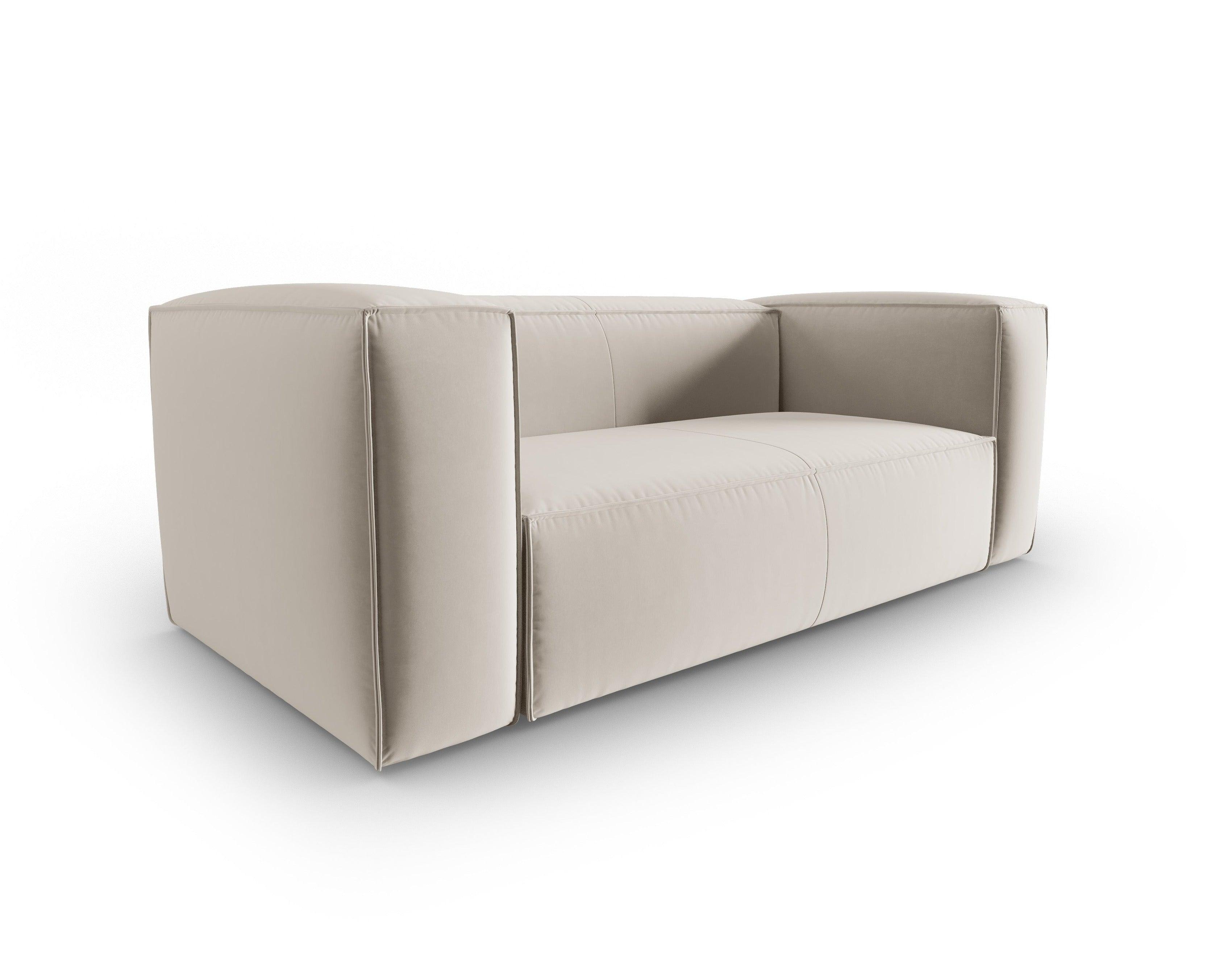 Sofa aksamitna 2-osobowa MACKAY jasnobeżowy Cosmopolitan Design    Eye on Design