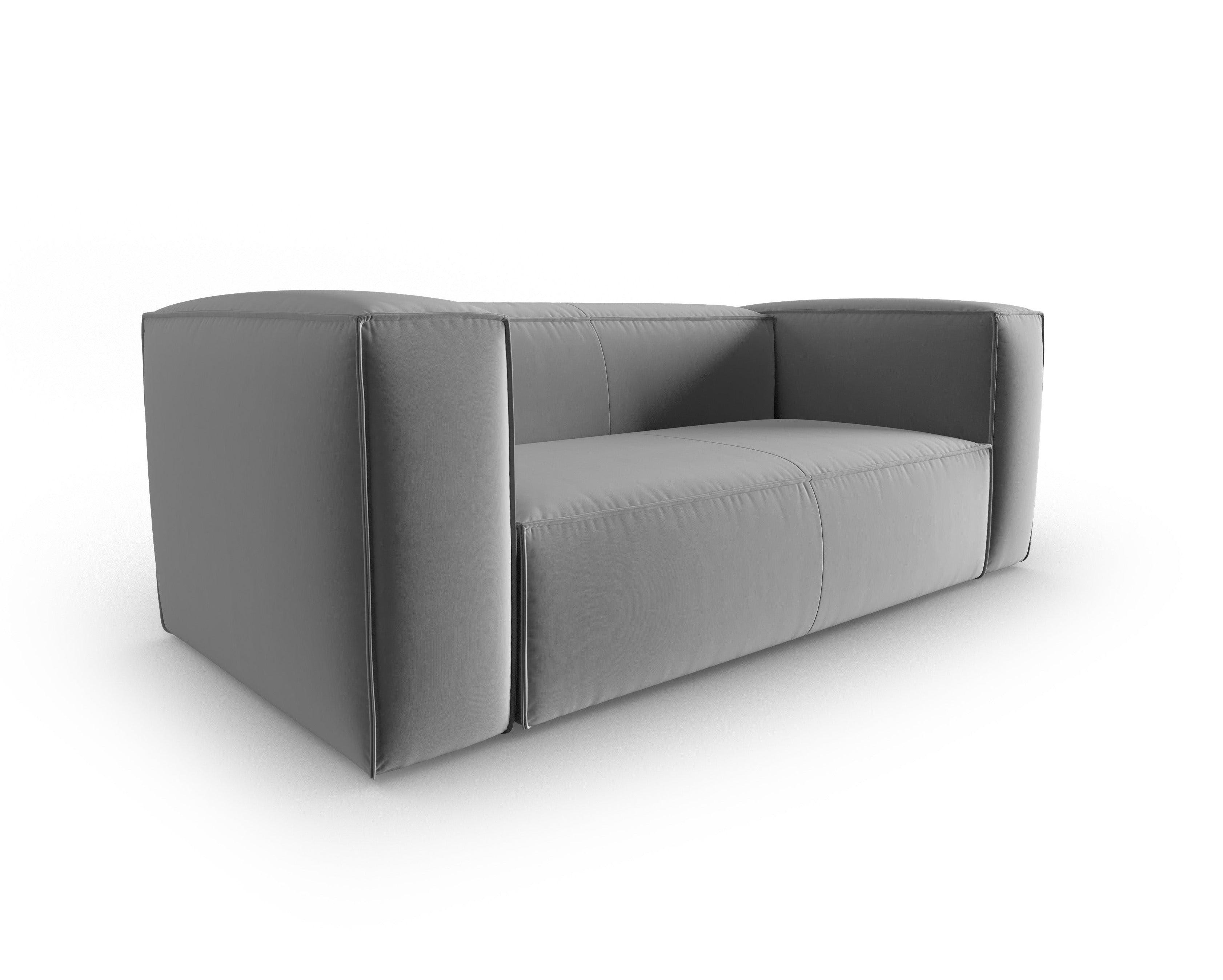 Sofa aksamitna 2-osobowa MACKAY jasnoszary Cosmopolitan Design    Eye on Design