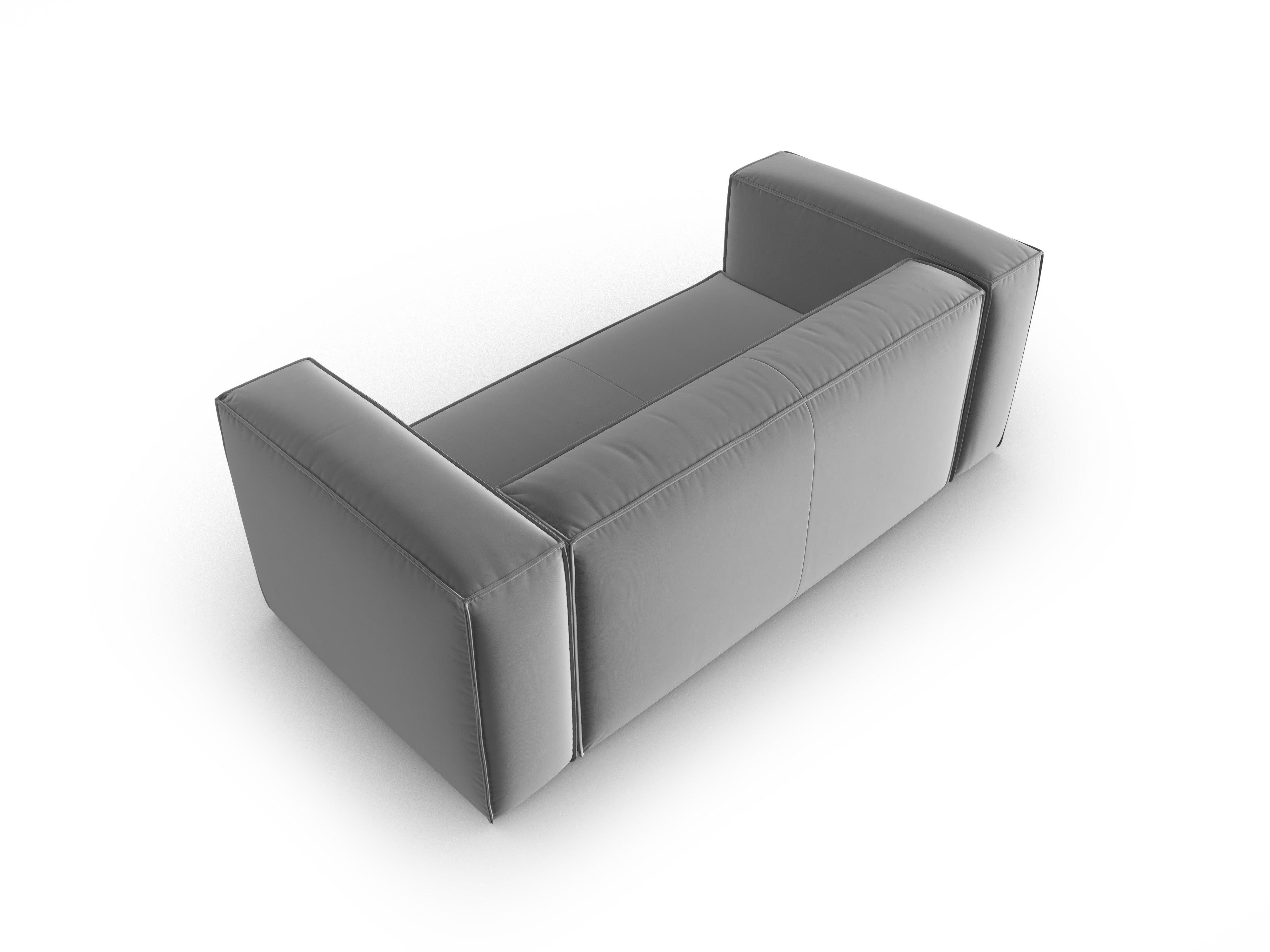 Sofa aksamitna 2-osobowa MACKAY jasnoszary Cosmopolitan Design    Eye on Design