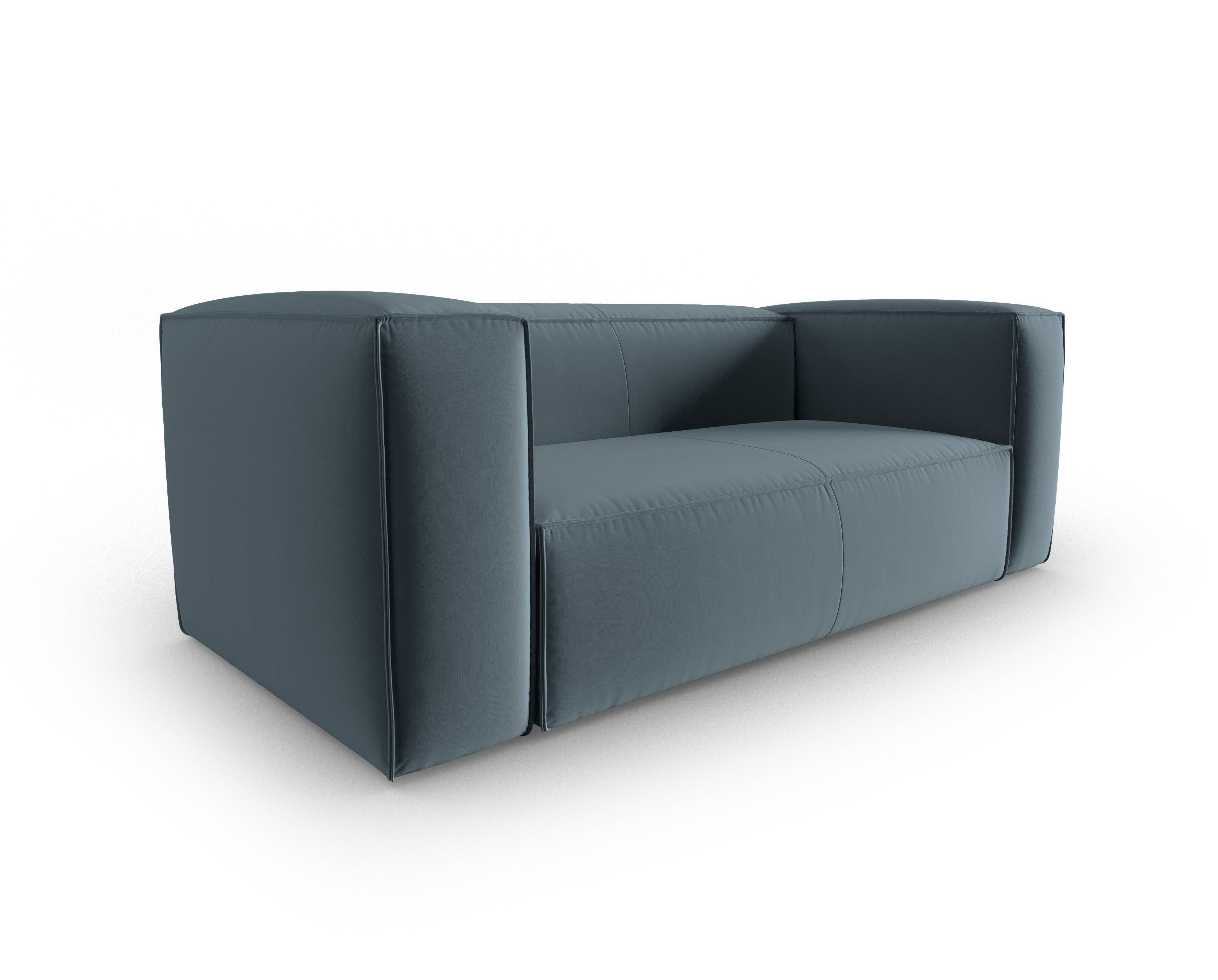 Sofa aksamitna 2-osobowa MACKAY niebieski Cosmopolitan Design    Eye on Design