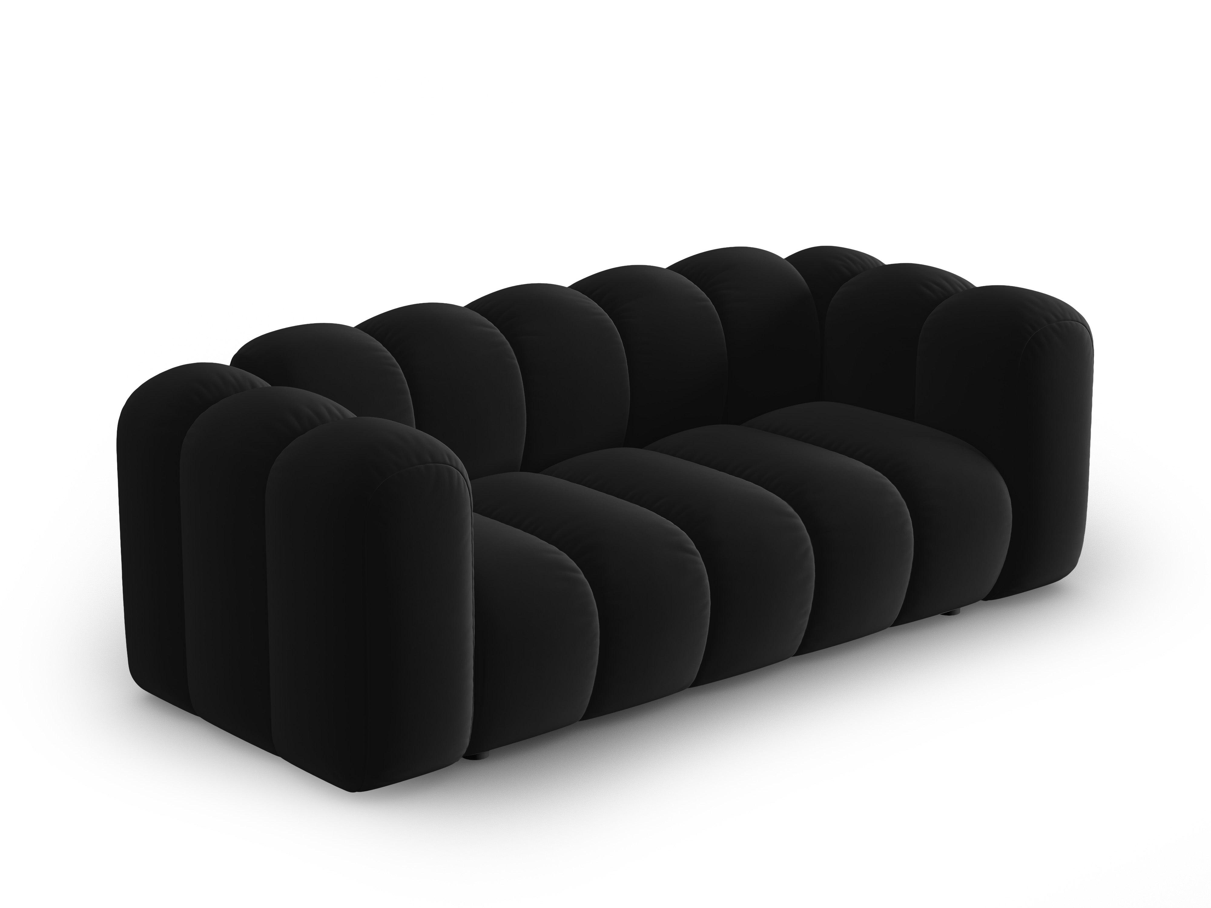 Sofa aksamitna 2-osobowa SKYLER czarny Interieurs 86    Eye on Design