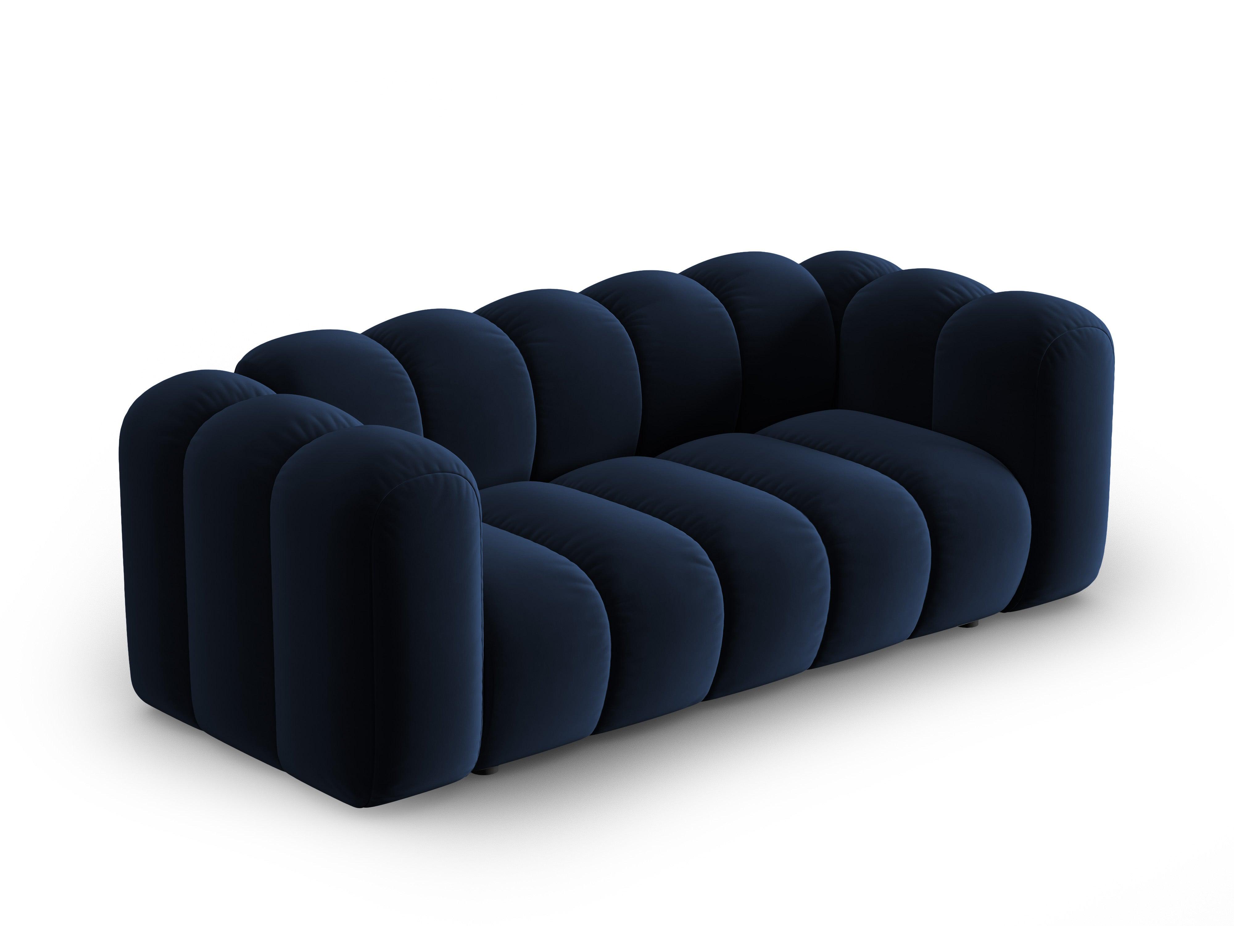 Sofa aksamitna 2-osobowa SKYLER granatowy Interieurs 86    Eye on Design