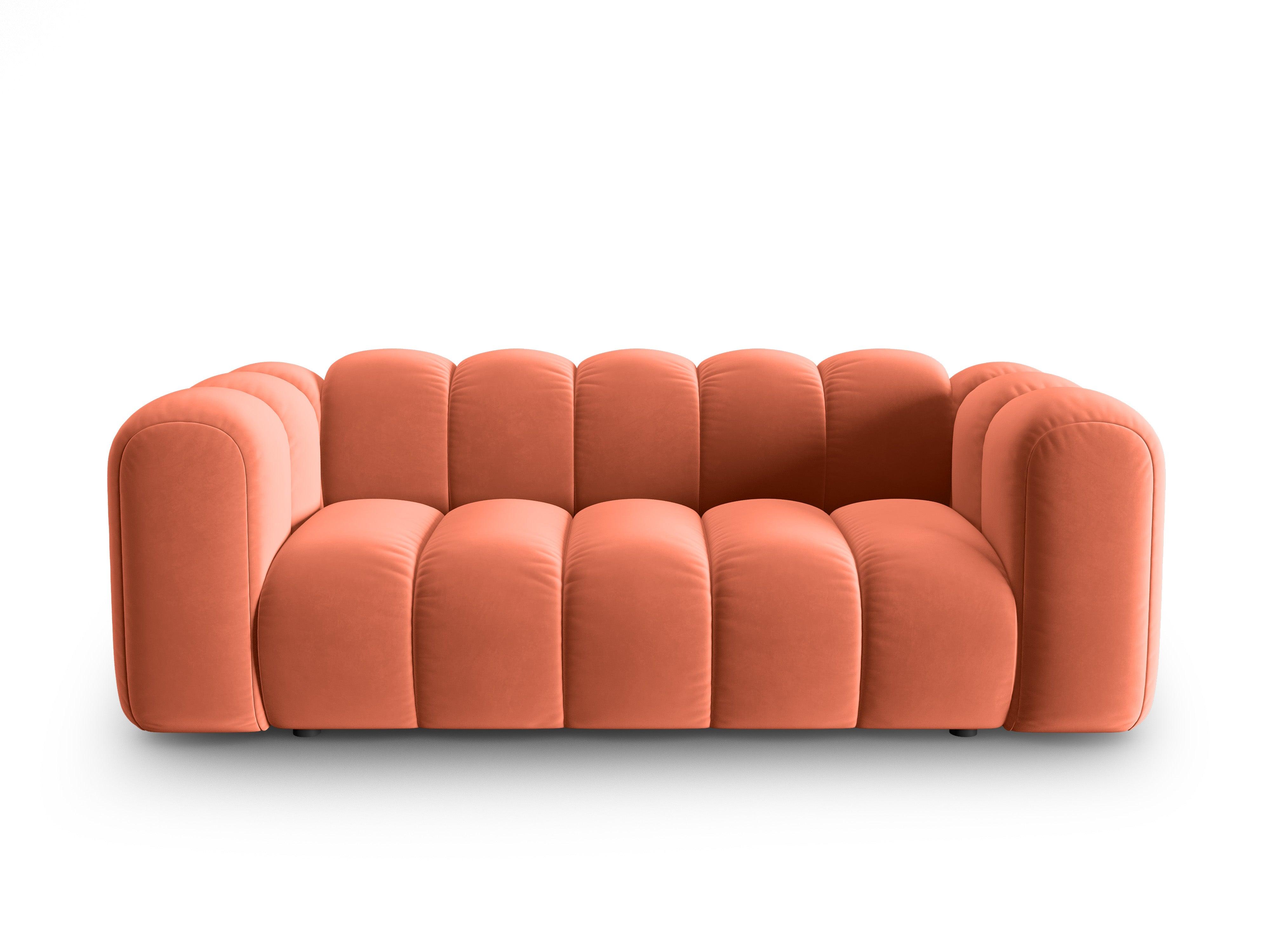 Sofa aksamitna 2-osobowa SKYLER koralowy Interieurs 86    Eye on Design