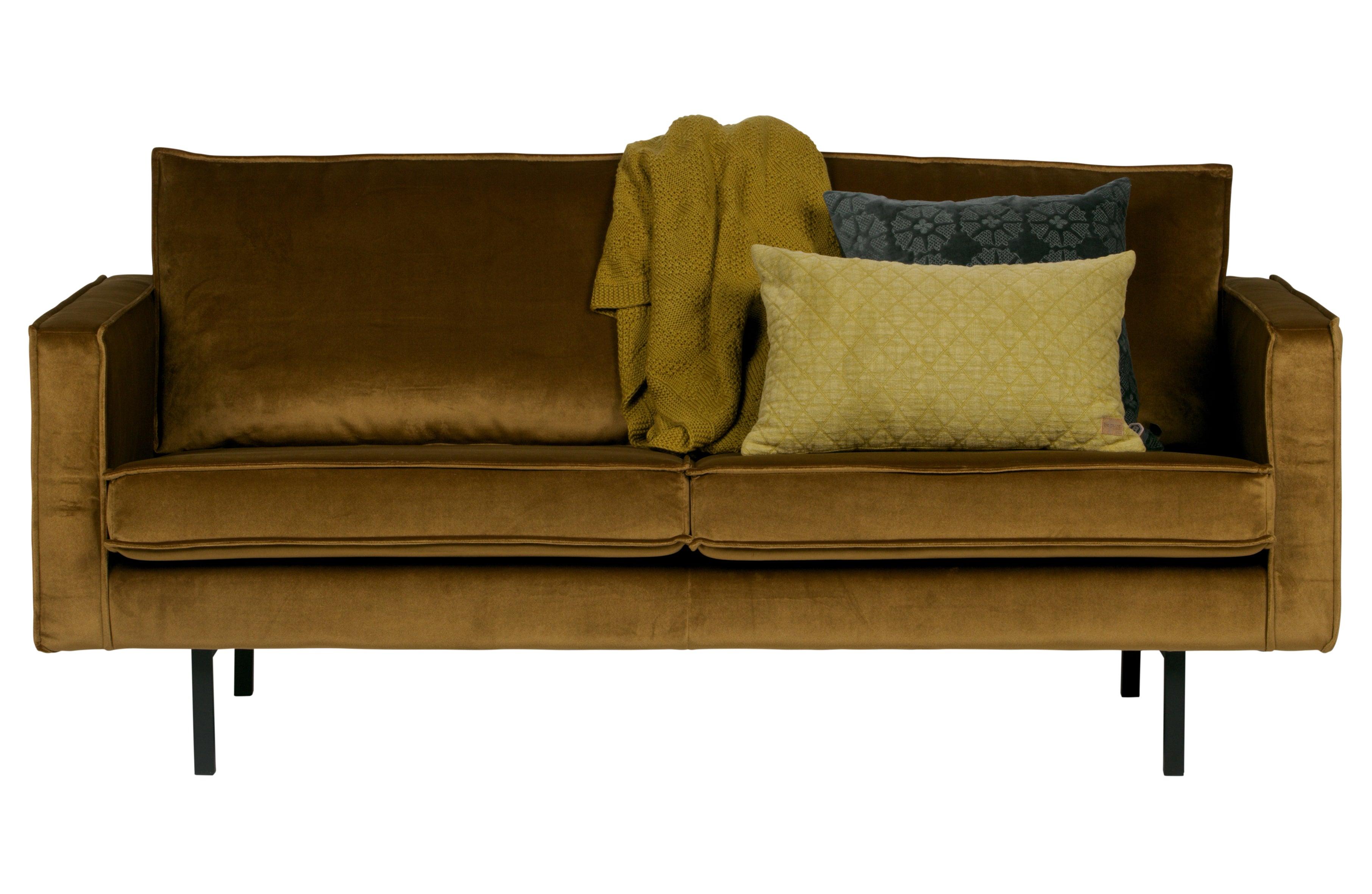 Sofa aksamitna 2,5-osobowa RODEO miodowy Be Pure    Eye on Design