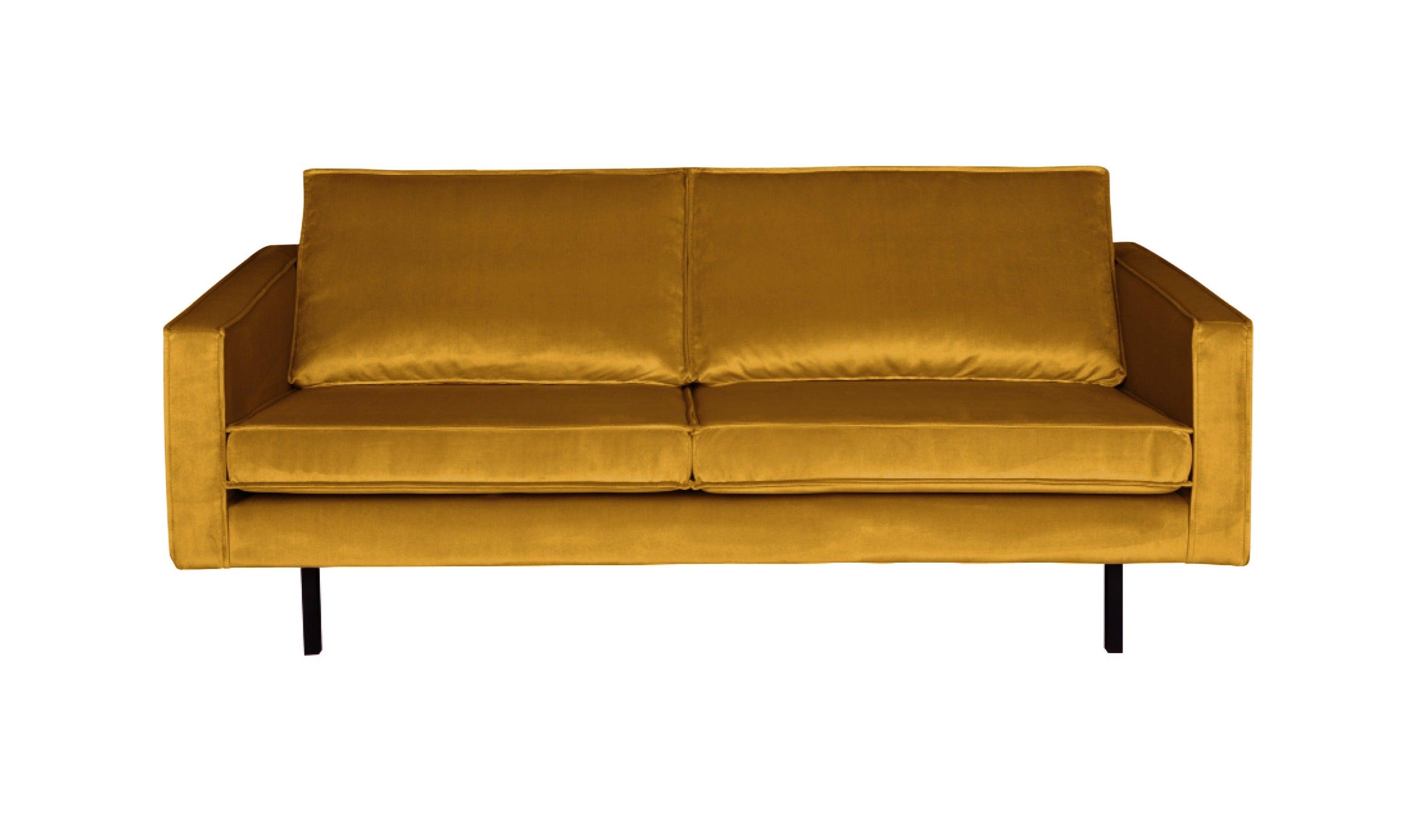 Sofa aksamitna 2,5-osobowa RODEO musztardowy Be Pure    Eye on Design