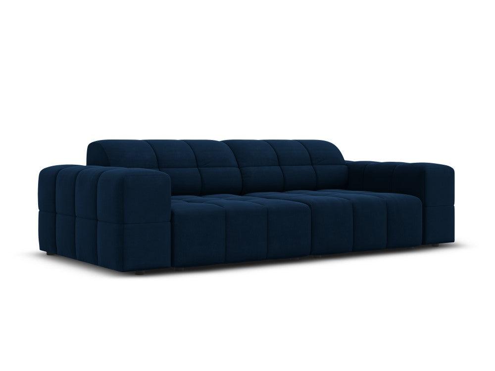 Sofa aksamitna 3-osobowa CHICAGO granat królewski Cosmopolitan Design    Eye on Design