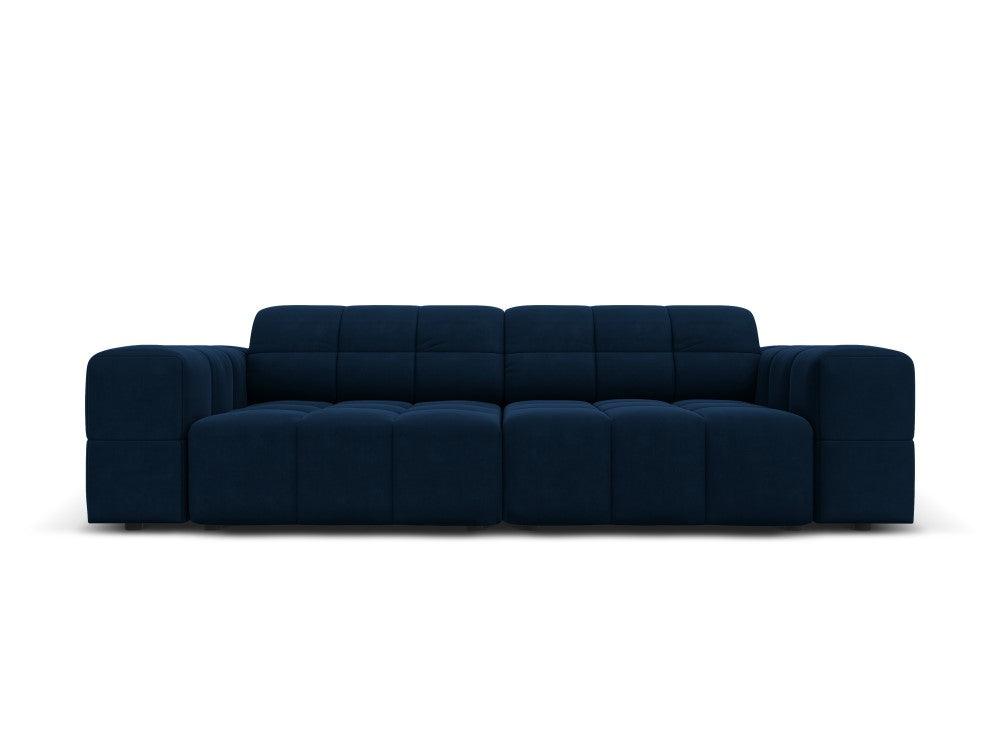 Sofa aksamitna 3-osobowa CHICAGO granat królewski Cosmopolitan Design    Eye on Design