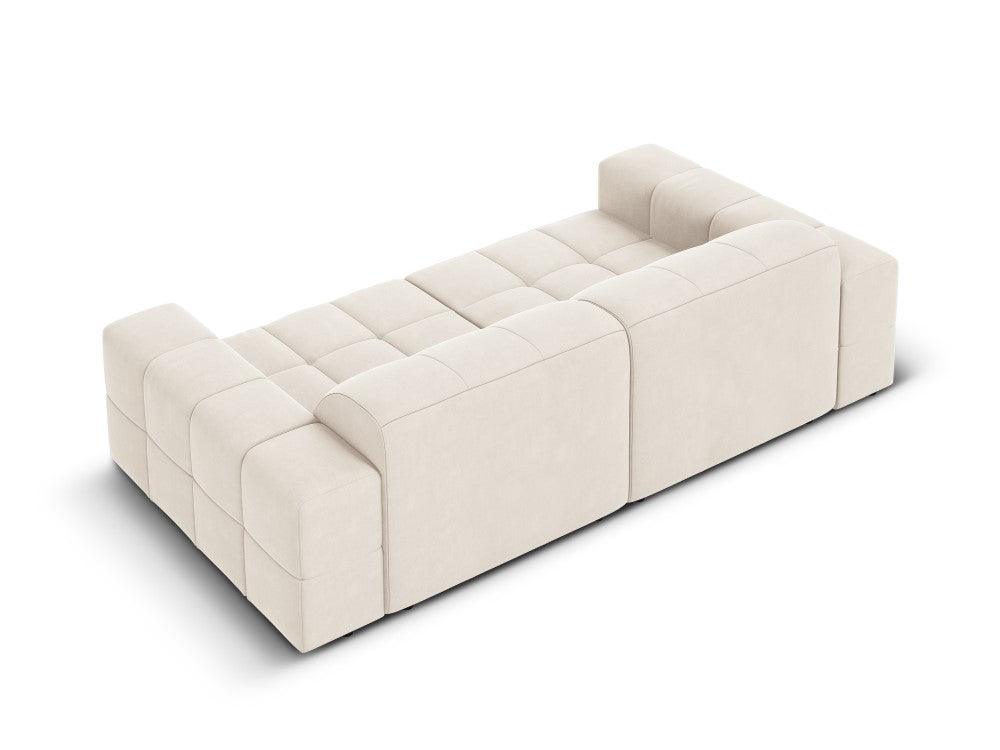 Sofa aksamitna 3-osobowa CHICAGO jasnobeżowy Cosmopolitan Design    Eye on Design