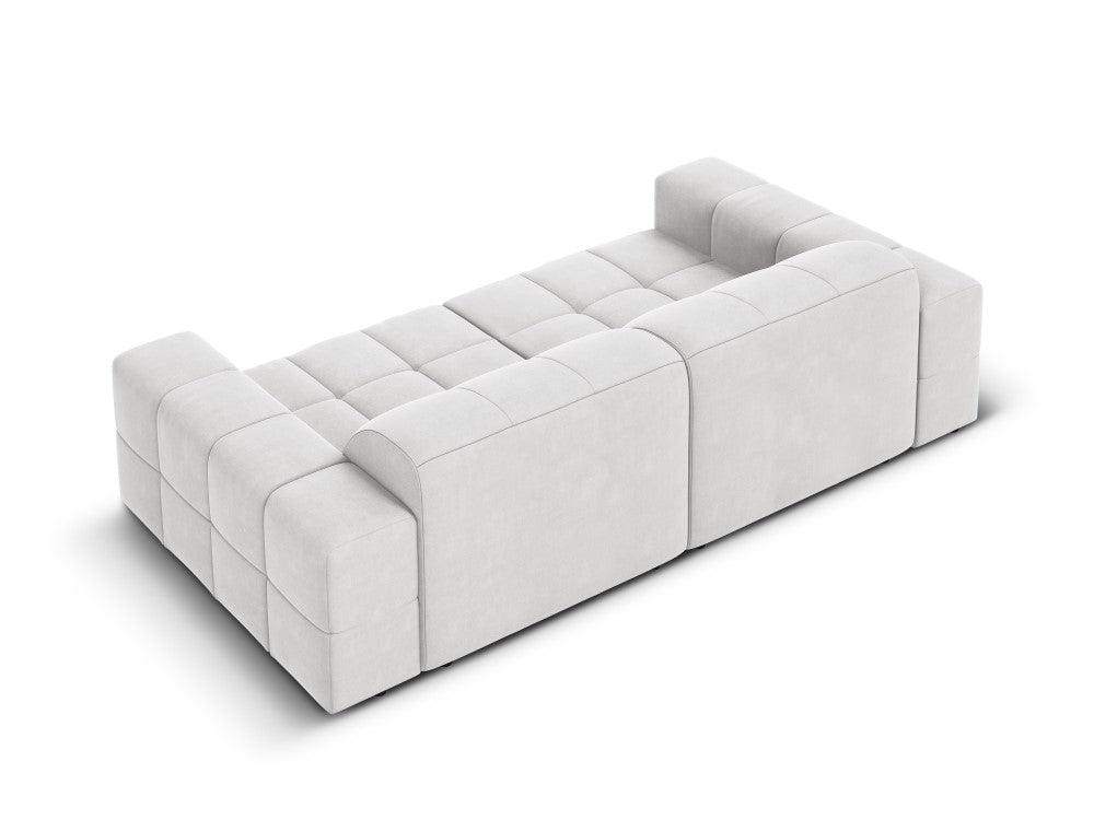 Sofa aksamitna 3-osobowa CHICAGO jasnoszary Cosmopolitan Design    Eye on Design