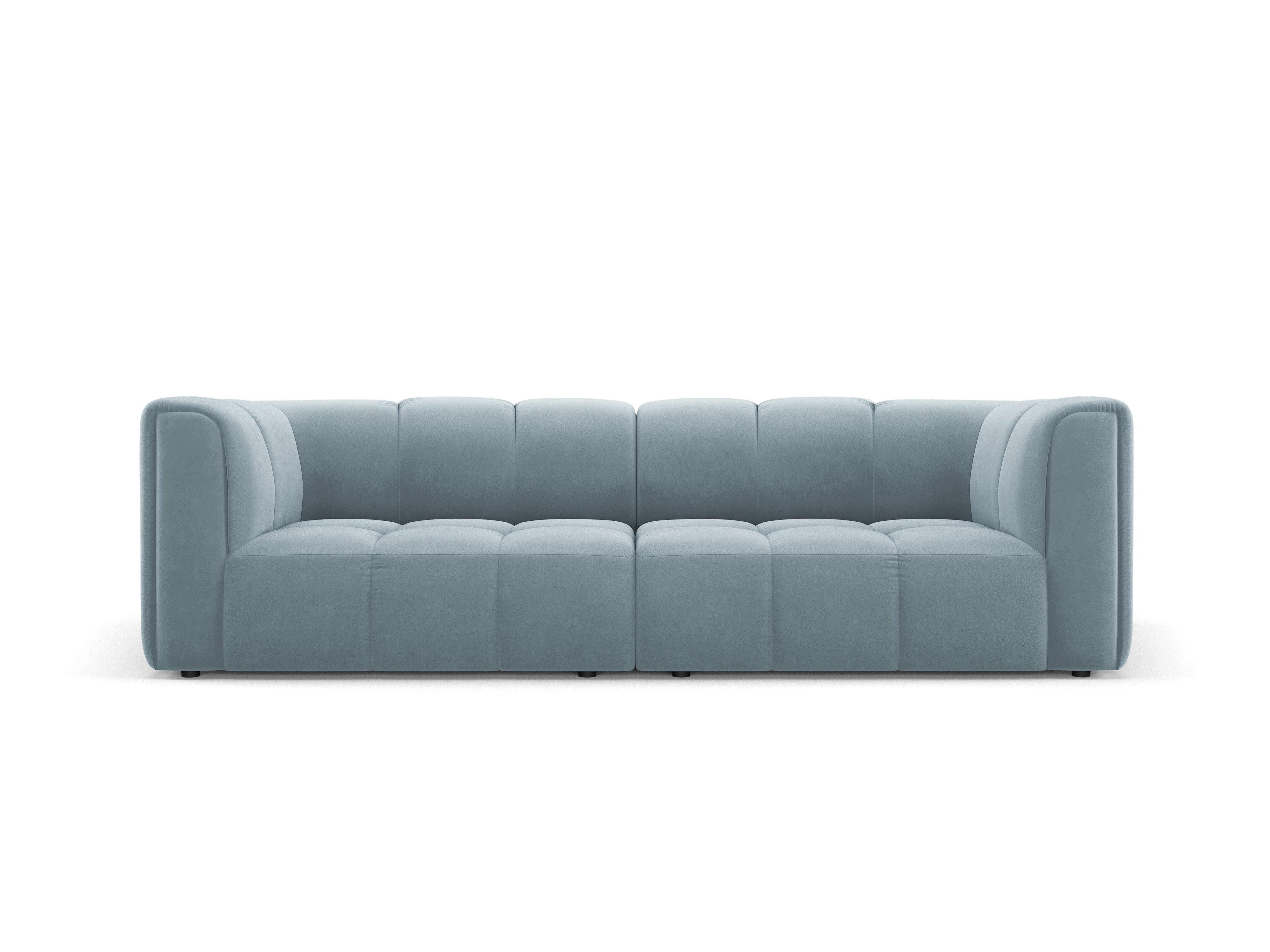 Sofa aksamitna 3-osobowa FRANCESCA jasnoniebieski Milo Casa    Eye on Design