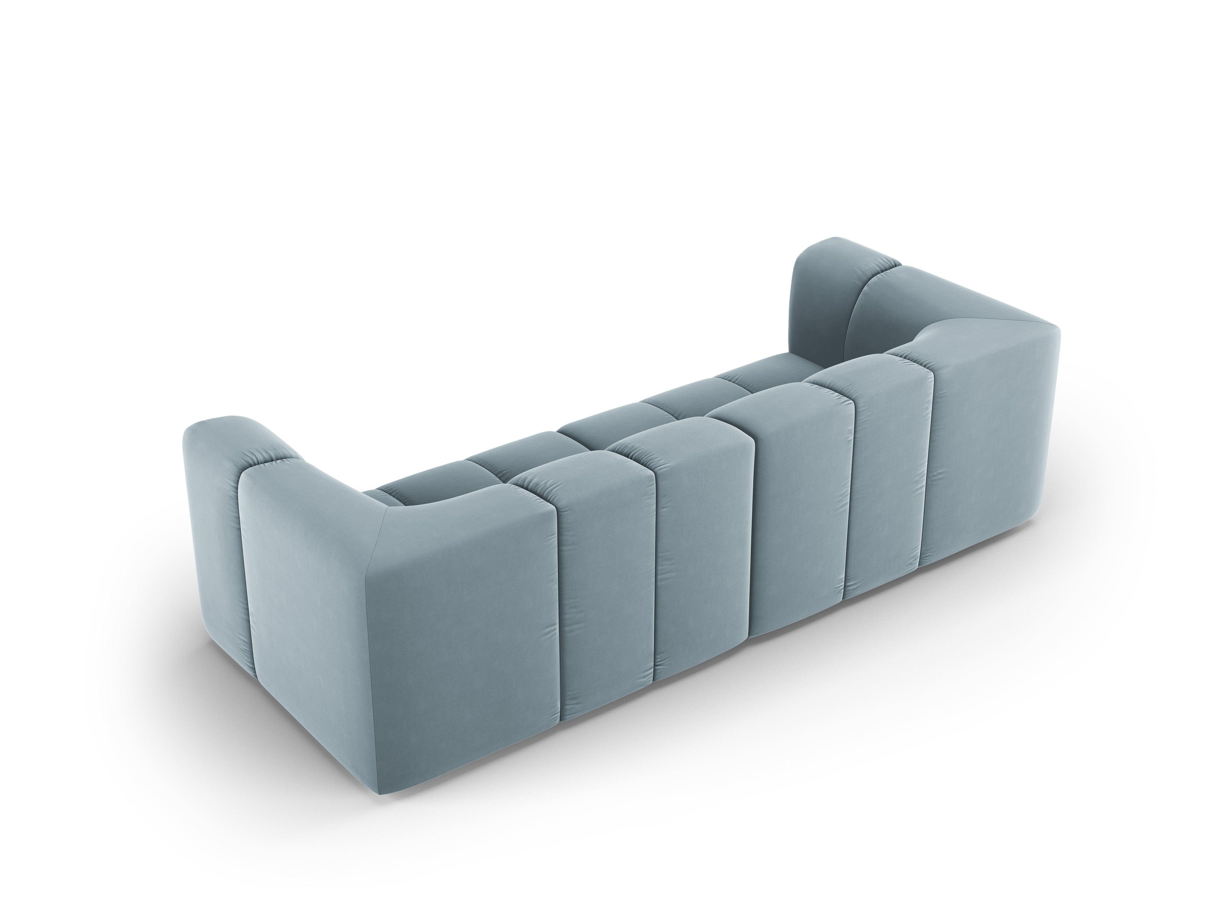 Sofa aksamitna 3-osobowa FRANCESCA jasnoniebieski Milo Casa    Eye on Design