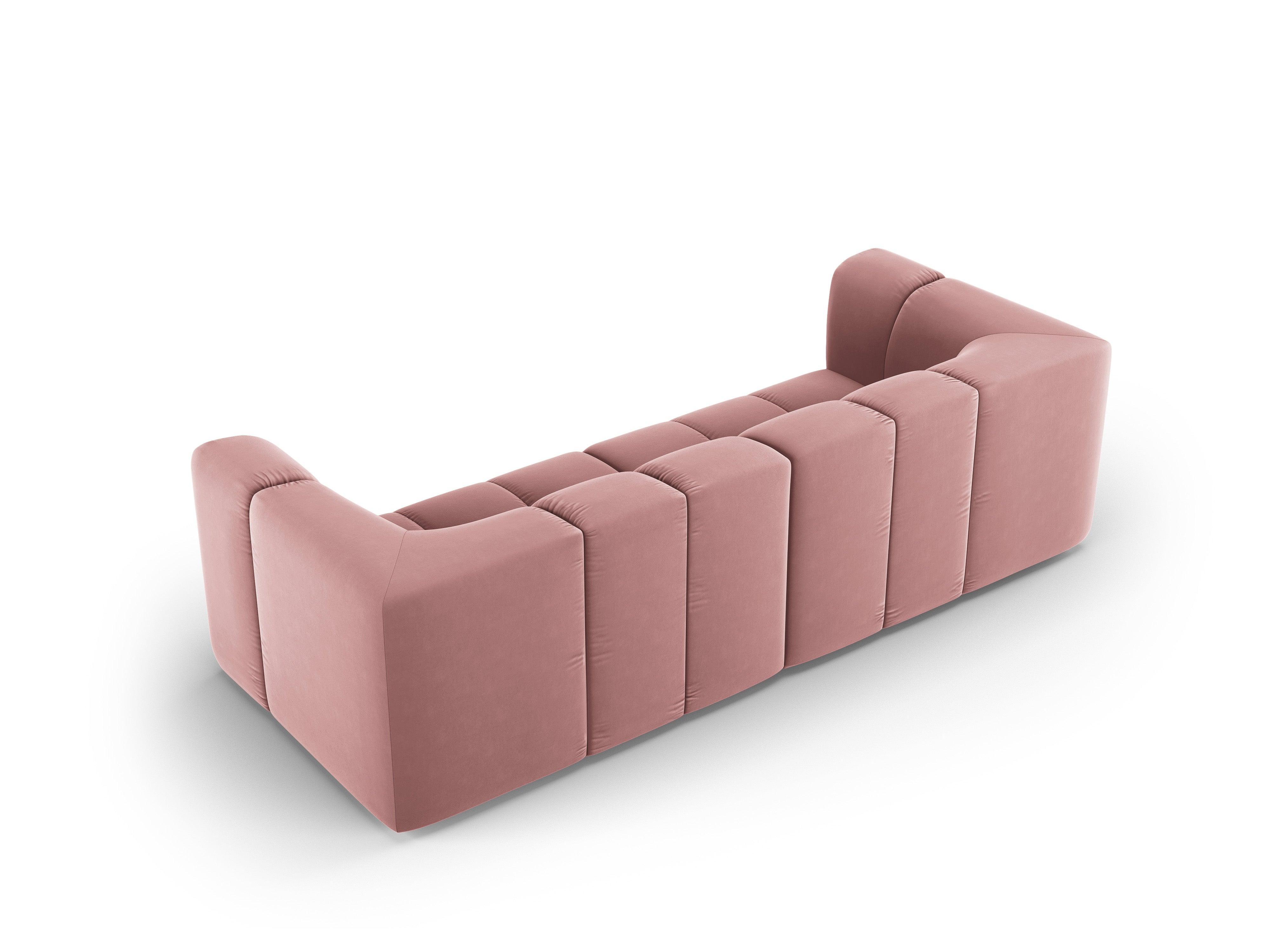 Sofa aksamitna 3-osobowa FRANCESCA różowy Milo Casa    Eye on Design