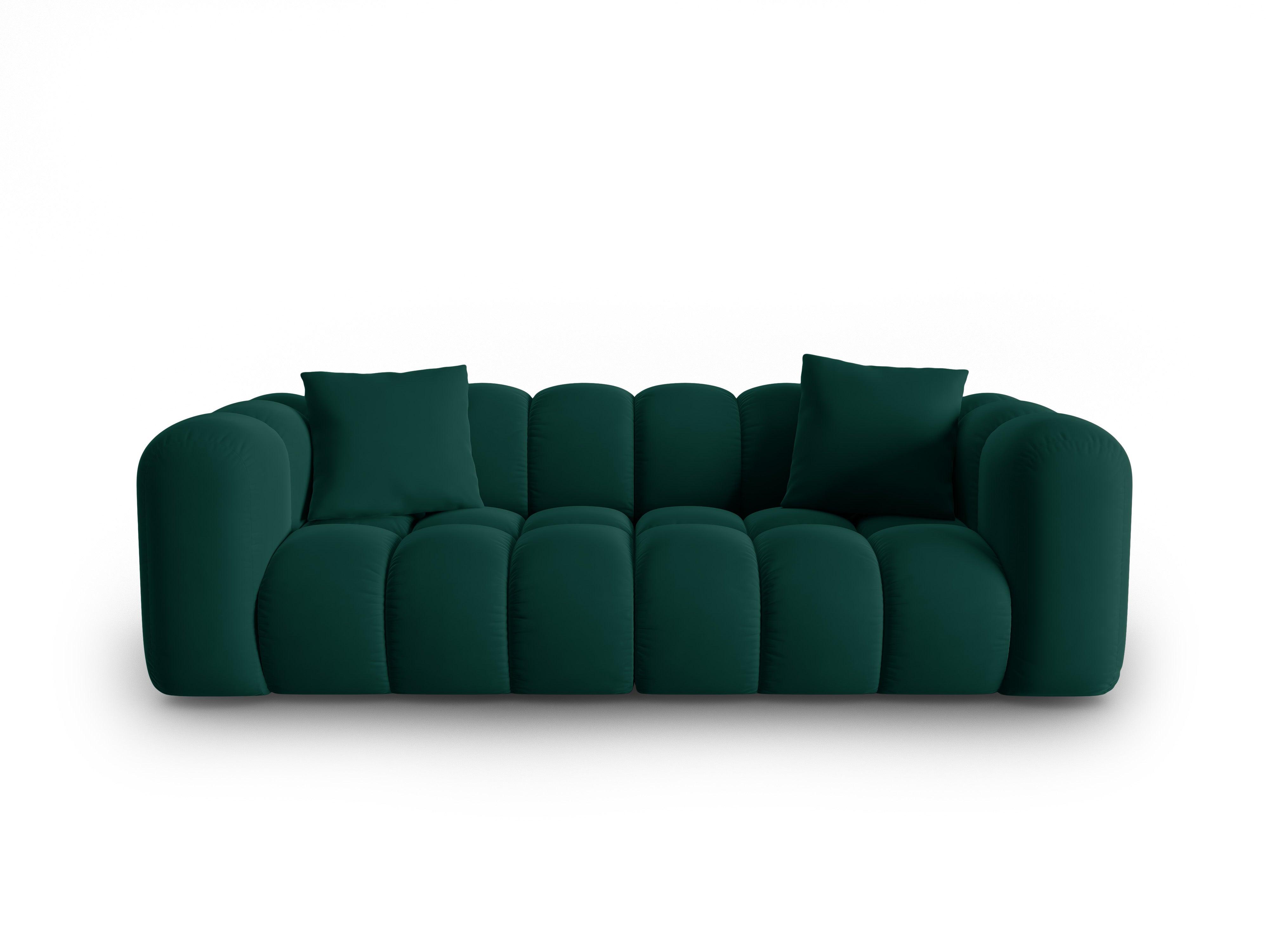 Sofa aksamitna 3-osobowa HALLEY butelkowa zieleń Windsor & Co    Eye on Design