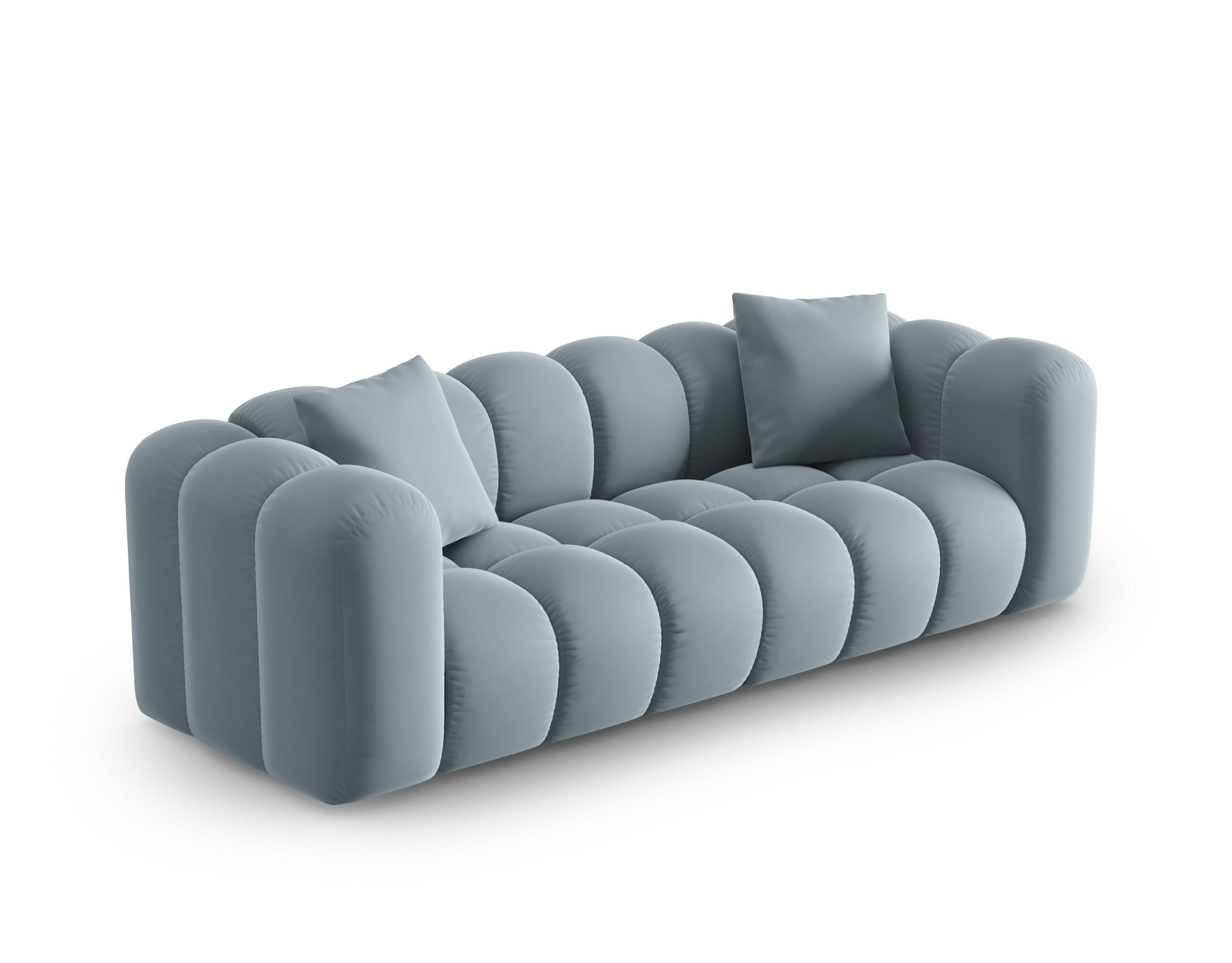 Sofa aksamitna 3-osobowa HALLEY jasnoniebieski Windsor & Co    Eye on Design