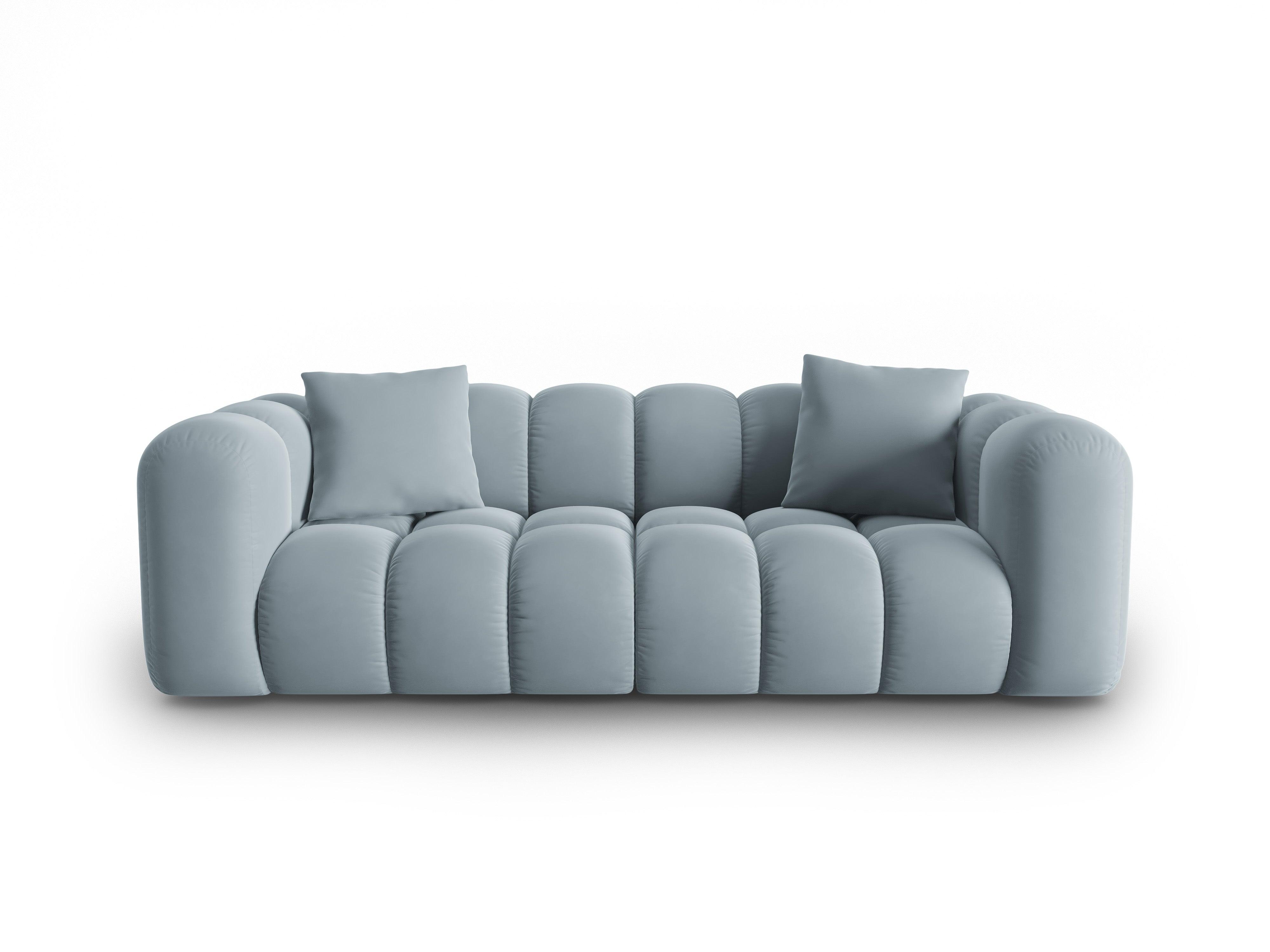 Sofa aksamitna 3-osobowa HALLEY jasnoniebieski Windsor & Co    Eye on Design