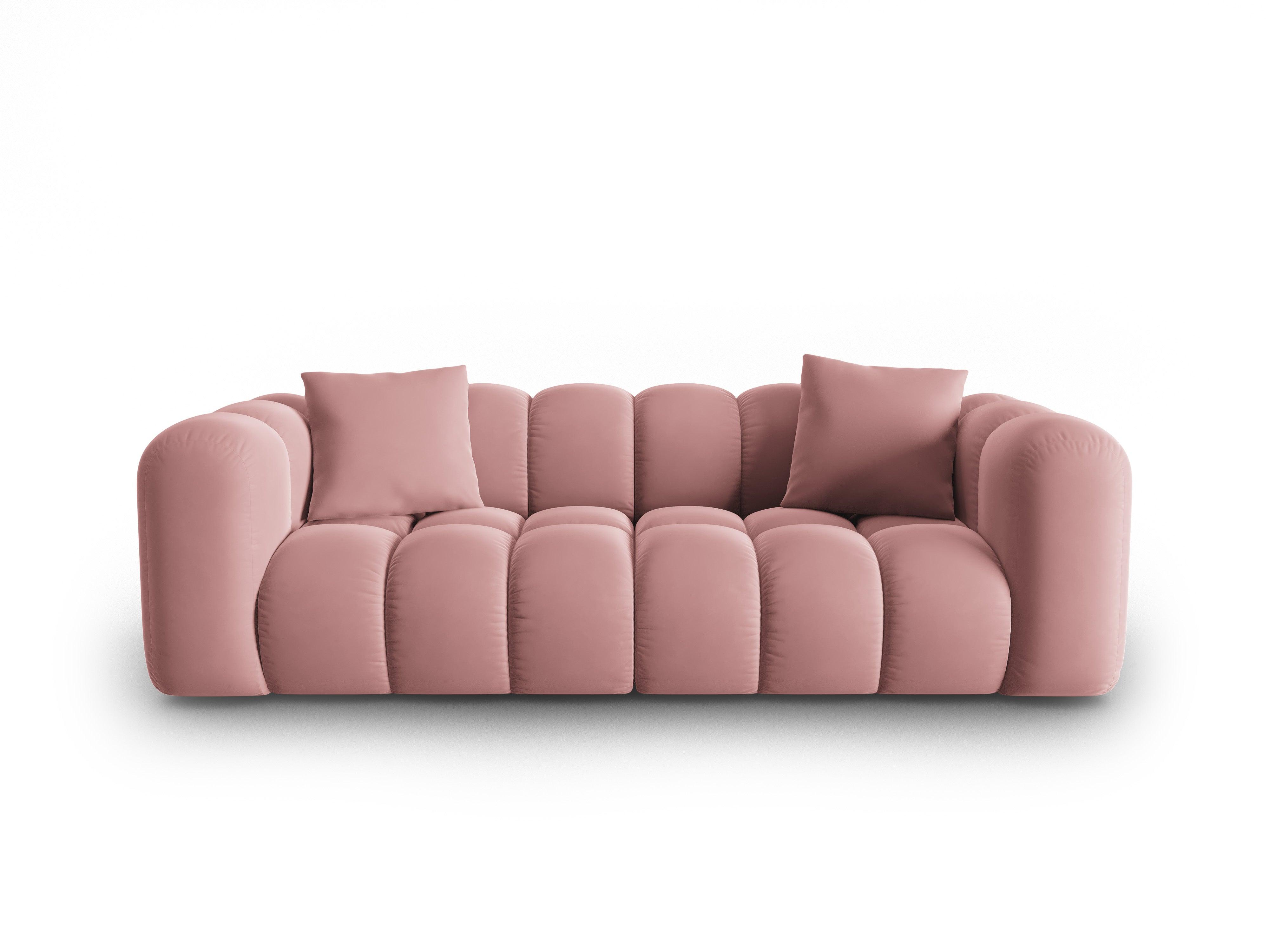 Sofa aksamitna 3-osobowa HALLEY różowy Windsor & Co    Eye on Design