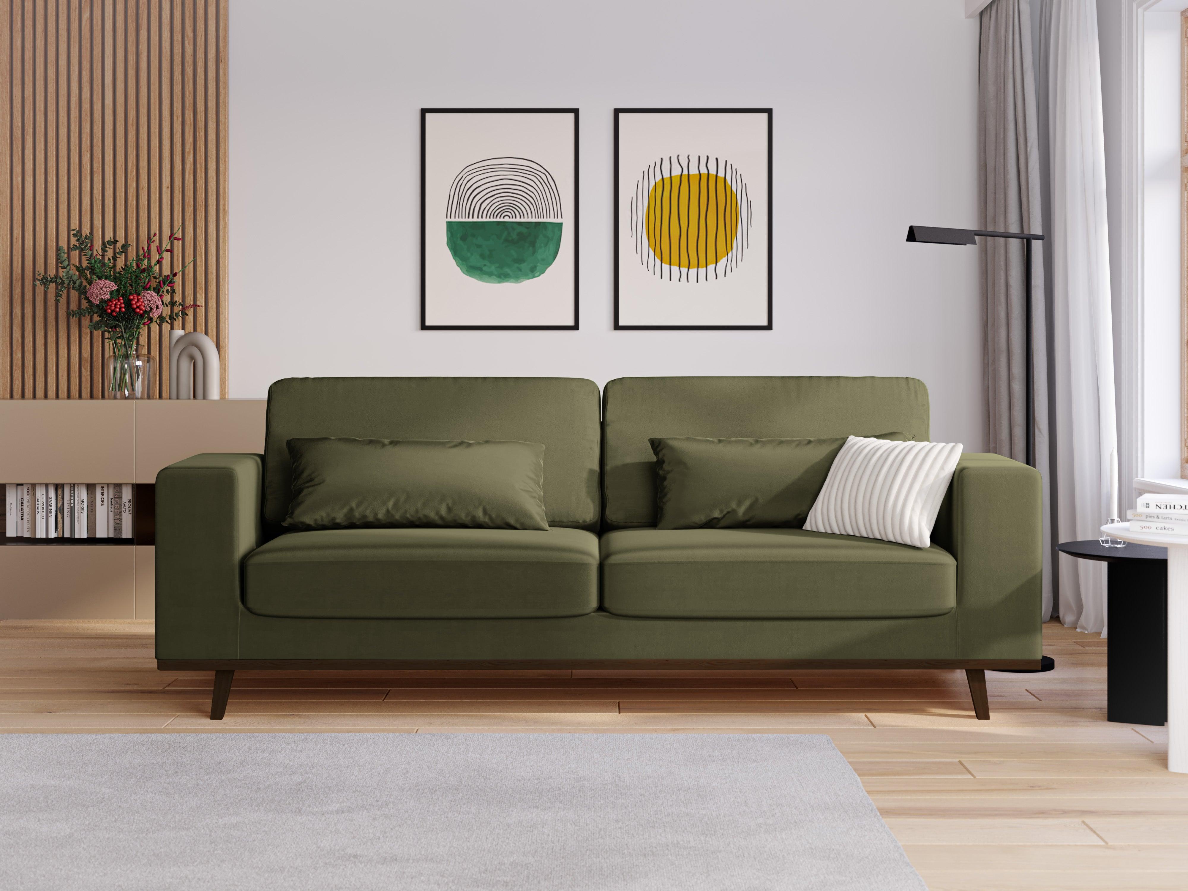 Sofa aksamitna 3-osobowa HEBE zielony Mazzini Sofas    Eye on Design