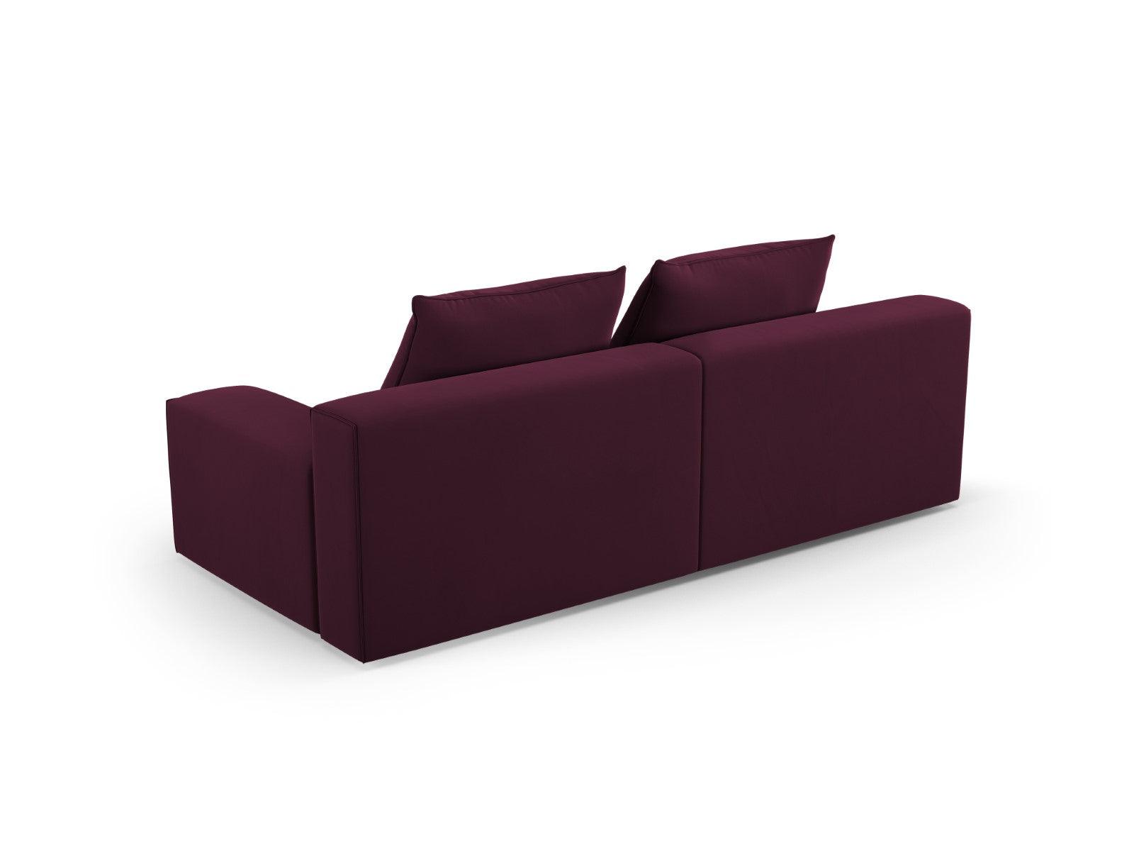 Sofa aksamitna 3-osobowa IVY burgundowy Mazzini Sofas    Eye on Design