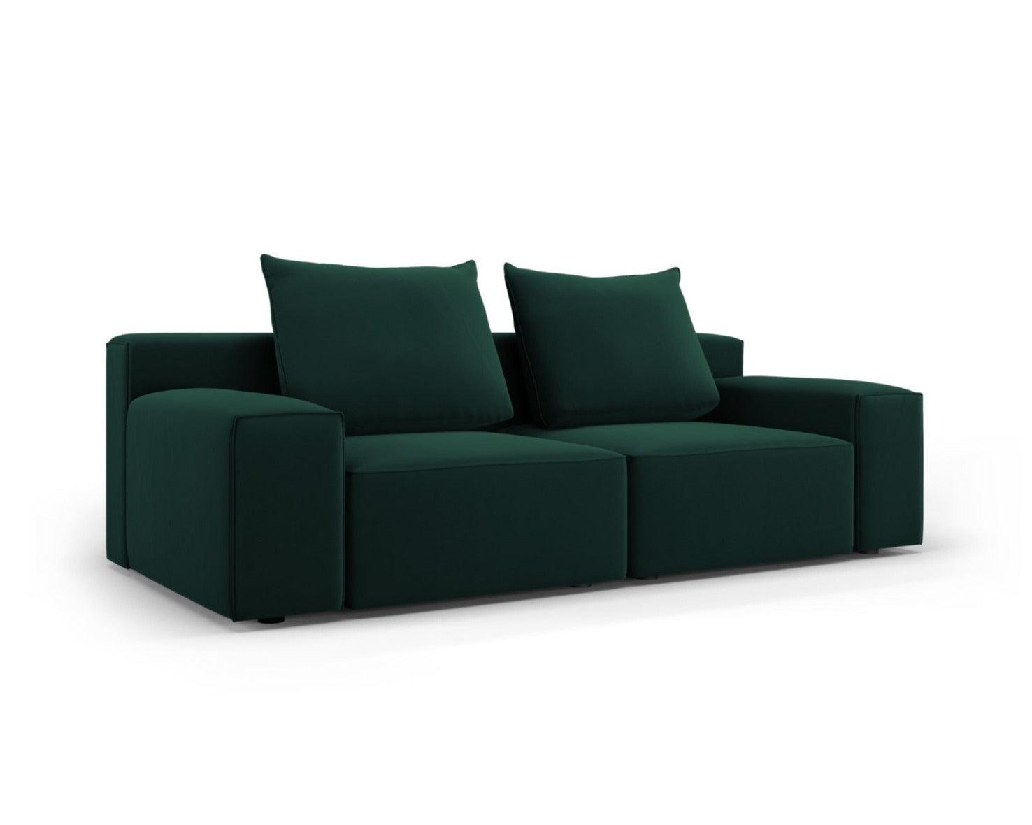 Sofa aksamitna 3-osobowa IVY butelkowa zieleń Mazzini Sofas    Eye on Design