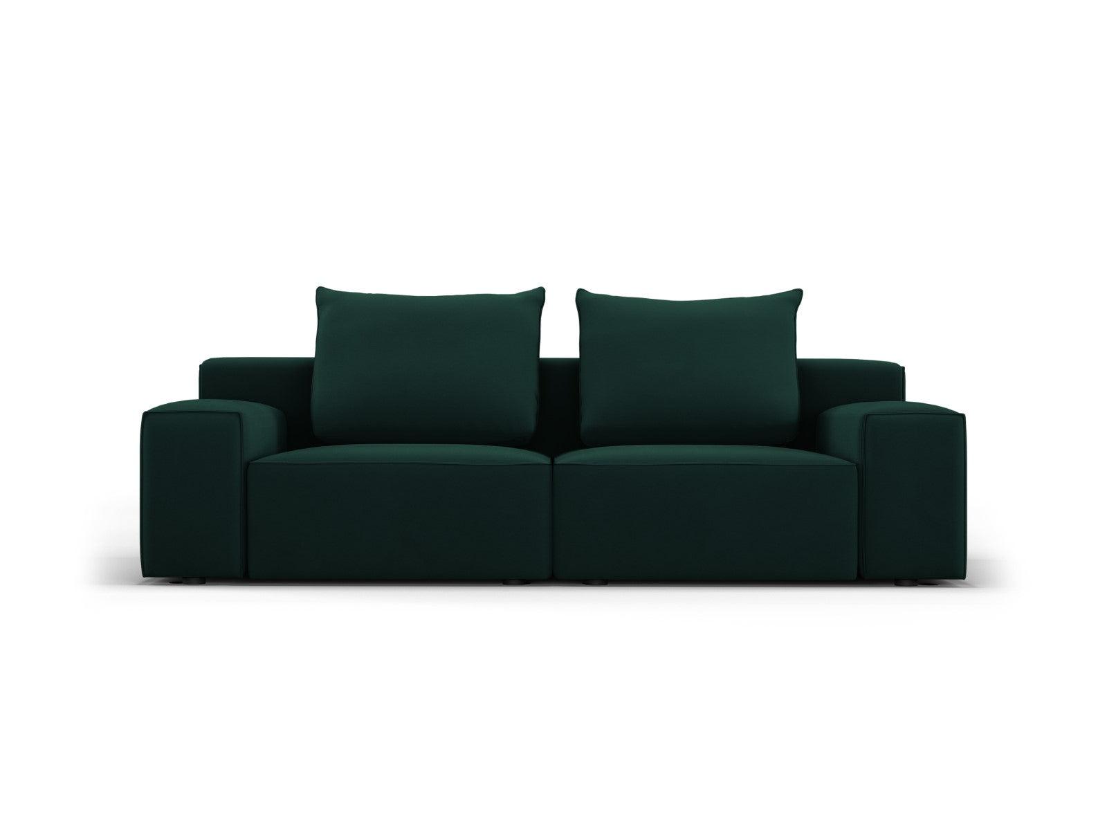 Sofa aksamitna 3-osobowa IVY butelkowa zieleń Mazzini Sofas    Eye on Design