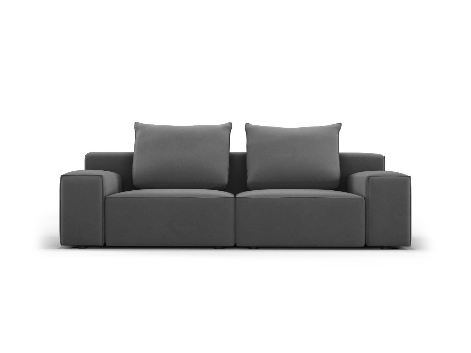 Sofa aksamitna 3-osobowa IVY ciemnoszary Mazzini Sofas    Eye on Design