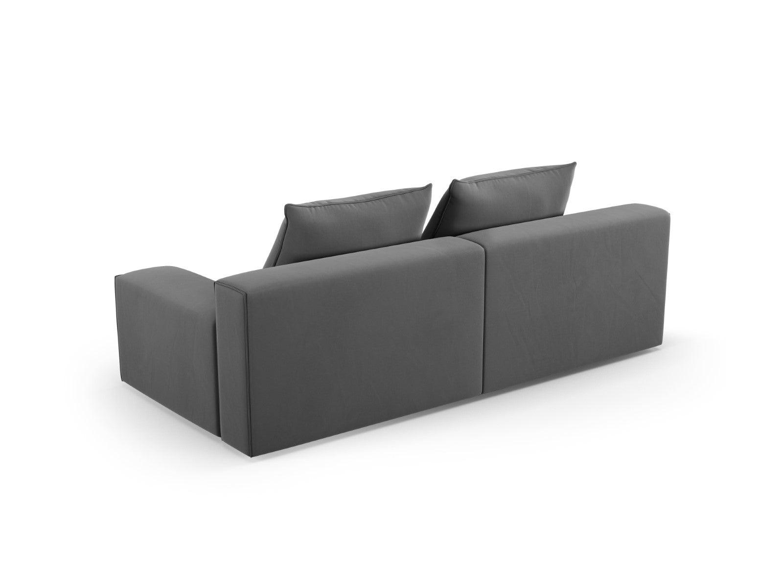 Sofa aksamitna 3-osobowa IVY ciemnoszary Mazzini Sofas    Eye on Design