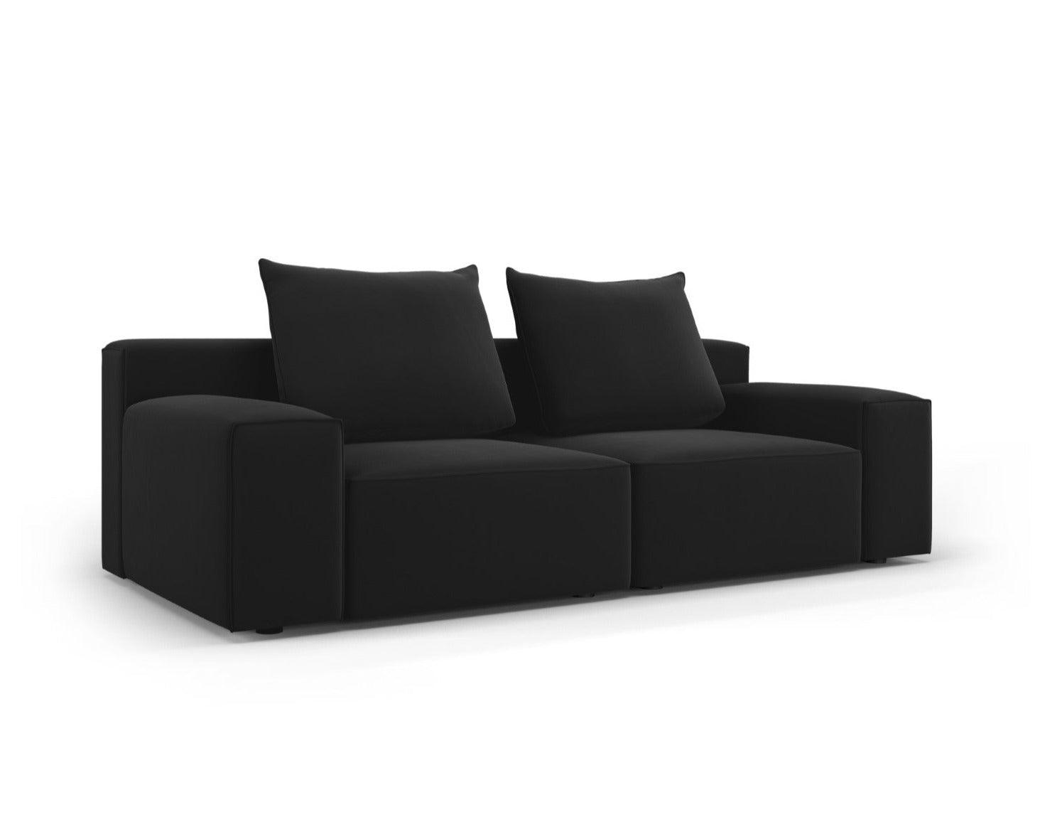 Sofa aksamitna 3-osobowa IVY czarny Mazzini Sofas    Eye on Design