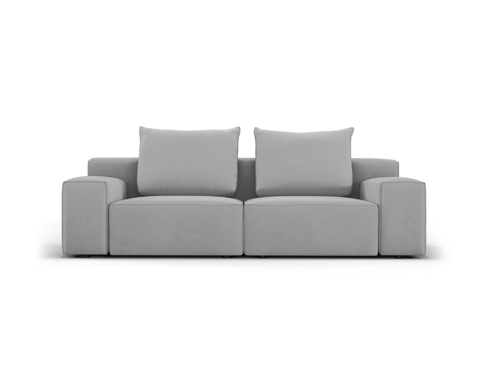 Sofa aksamitna 3-osobowa IVY jasnoszary Mazzini Sofas    Eye on Design