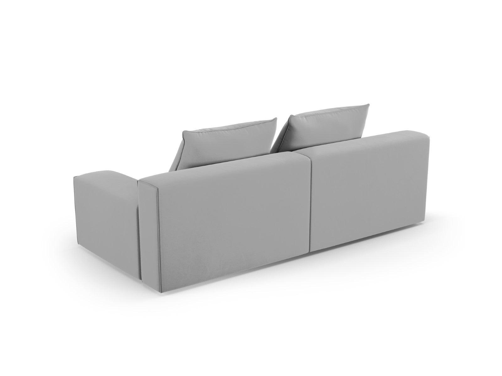 Sofa aksamitna 3-osobowa IVY jasnoszary Mazzini Sofas    Eye on Design