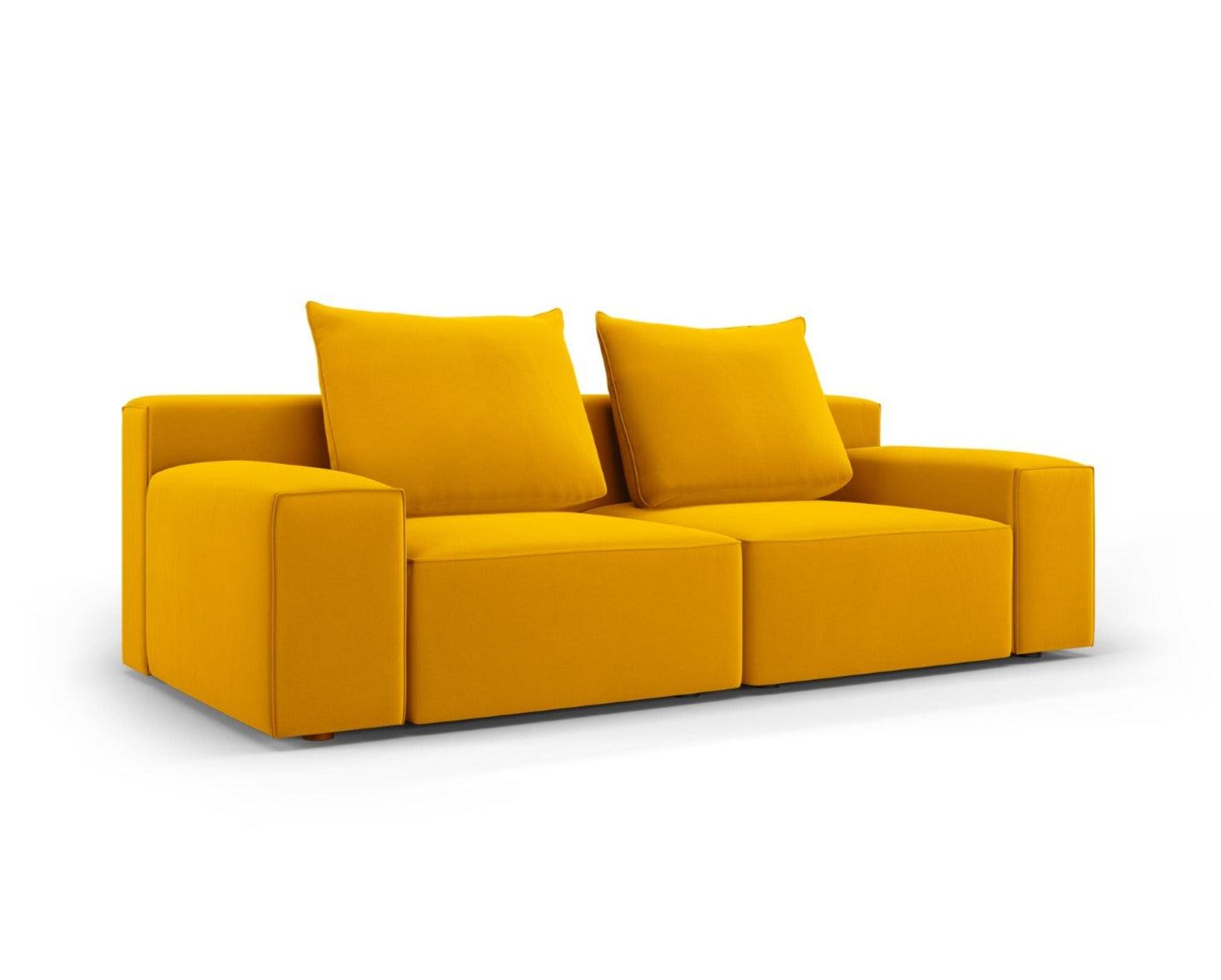 Sofa aksamitna 3-osobowa IVY żółty Mazzini Sofas    Eye on Design