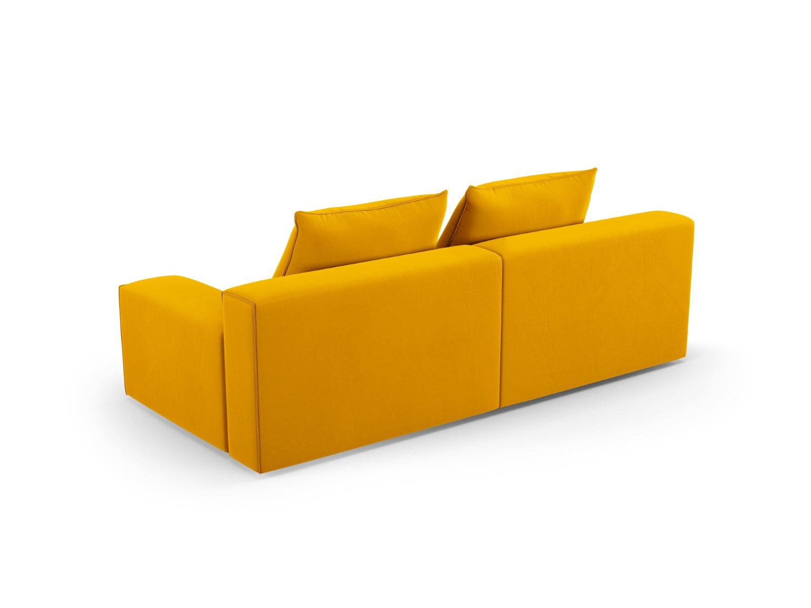 Sofa aksamitna 3-osobowa IVY żółty Mazzini Sofas    Eye on Design