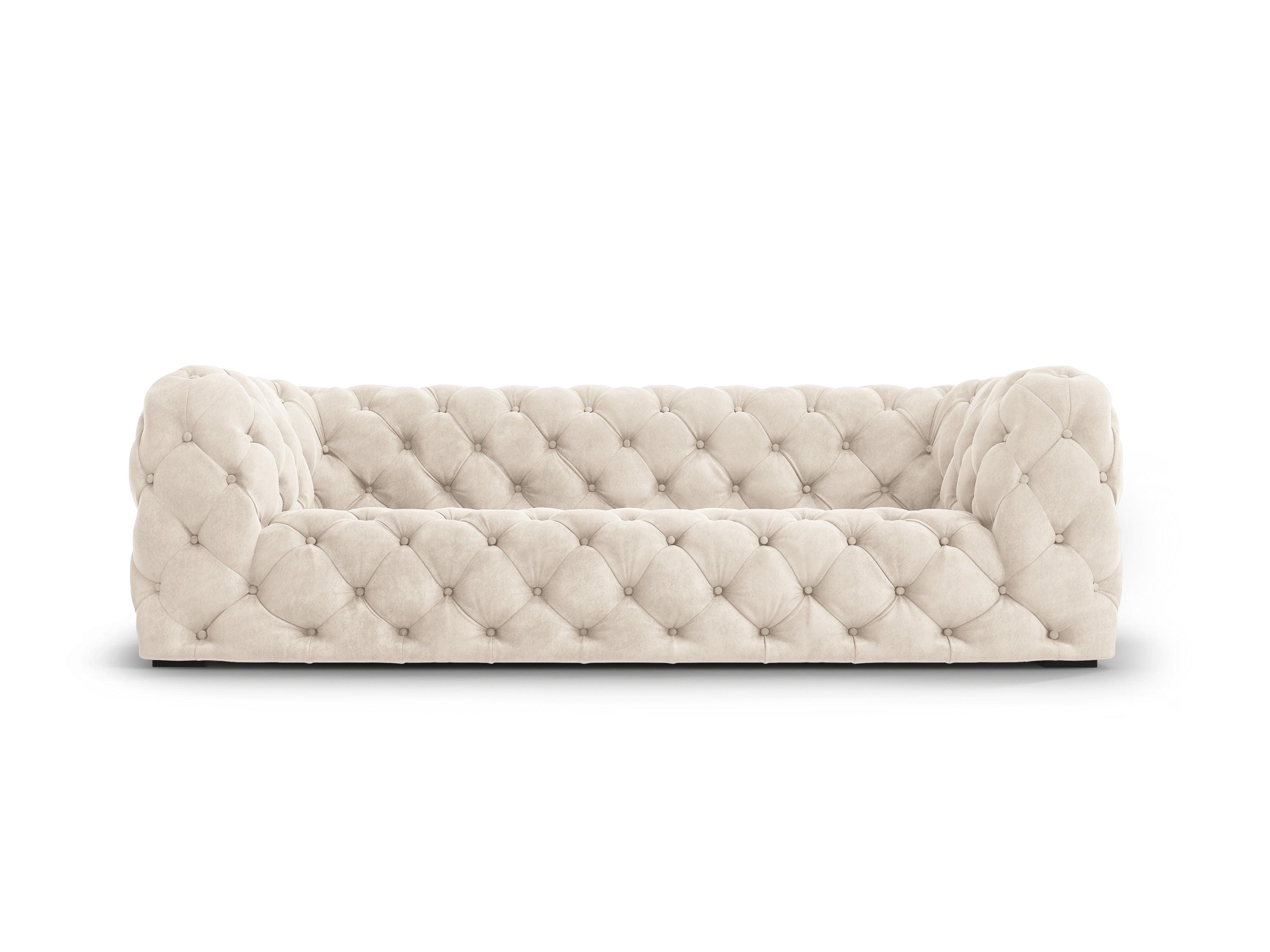 Sofa aksamitna 3-osobowa LOGE jasnobeżowy Windsor & Co    Eye on Design