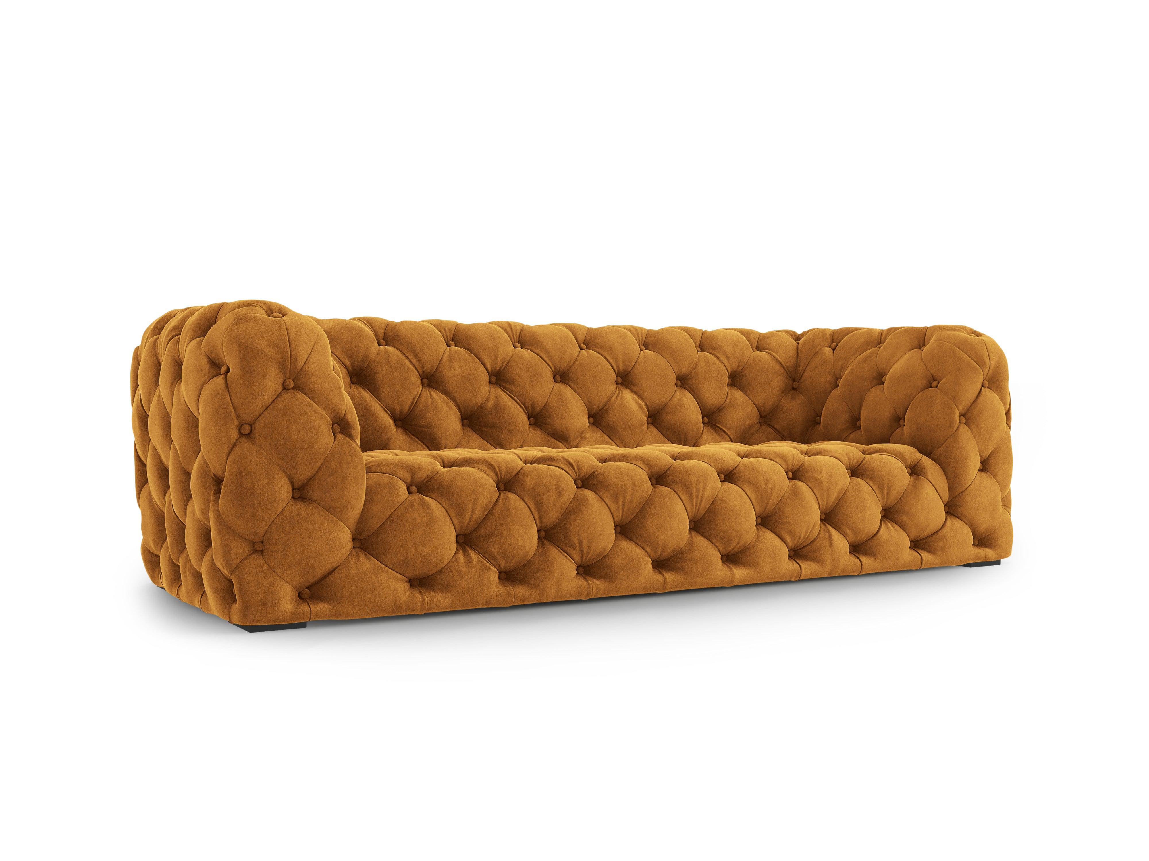 Sofa aksamitna 3-osobowa LOGE miedziany Windsor & Co    Eye on Design