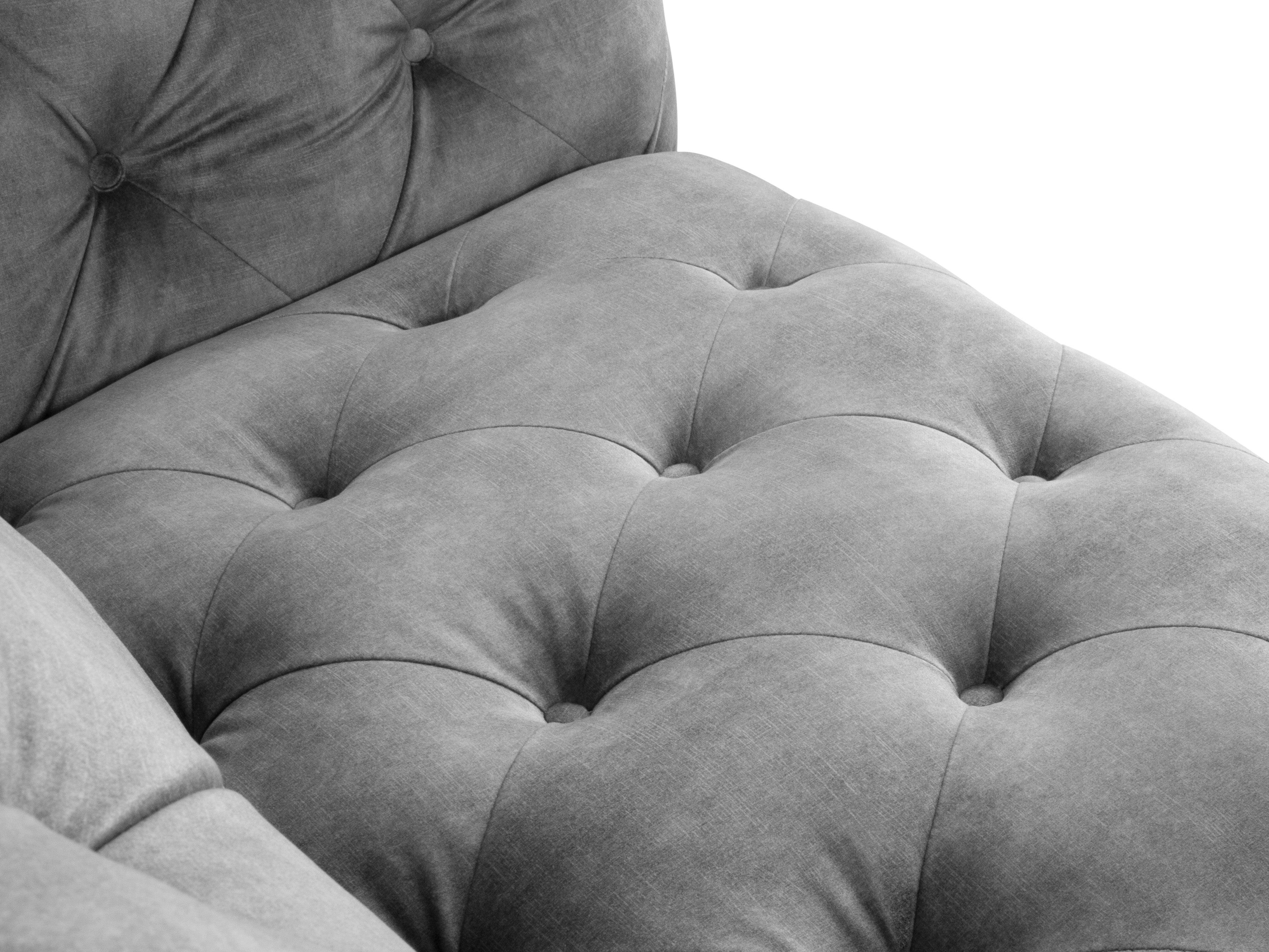 Sofa aksamitna 3-osobowa LOGE szary Windsor & Co    Eye on Design