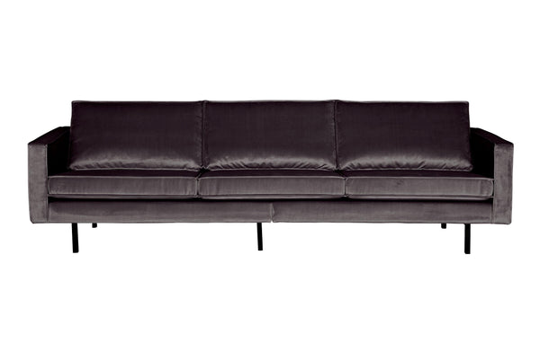 Sofa aksamitna 3-osobowa RODEO antracytowy Be Pure    Eye on Design