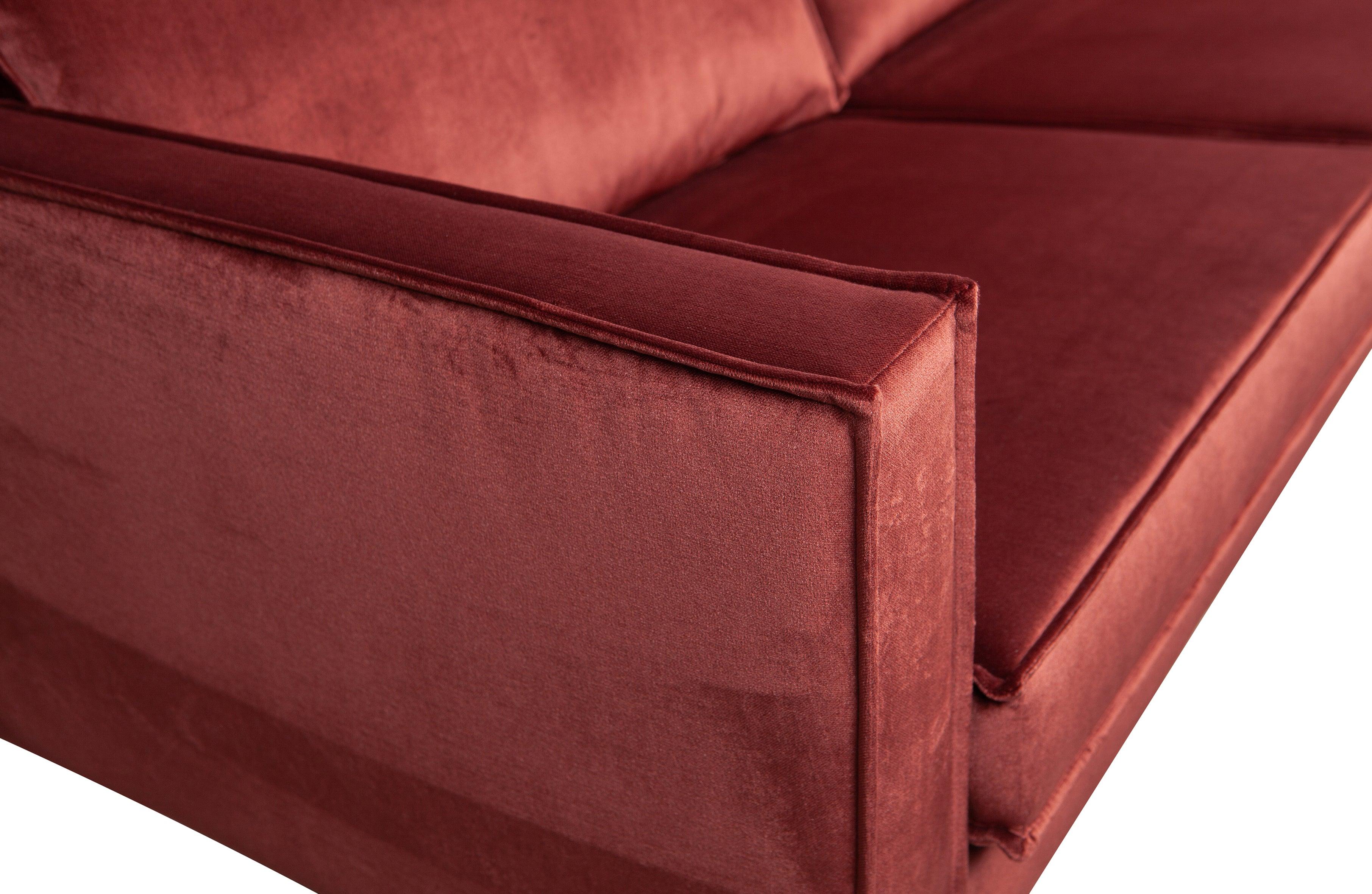 Sofa aksamitna 3-osobowa RODEO kasztanowy Be Pure    Eye on Design