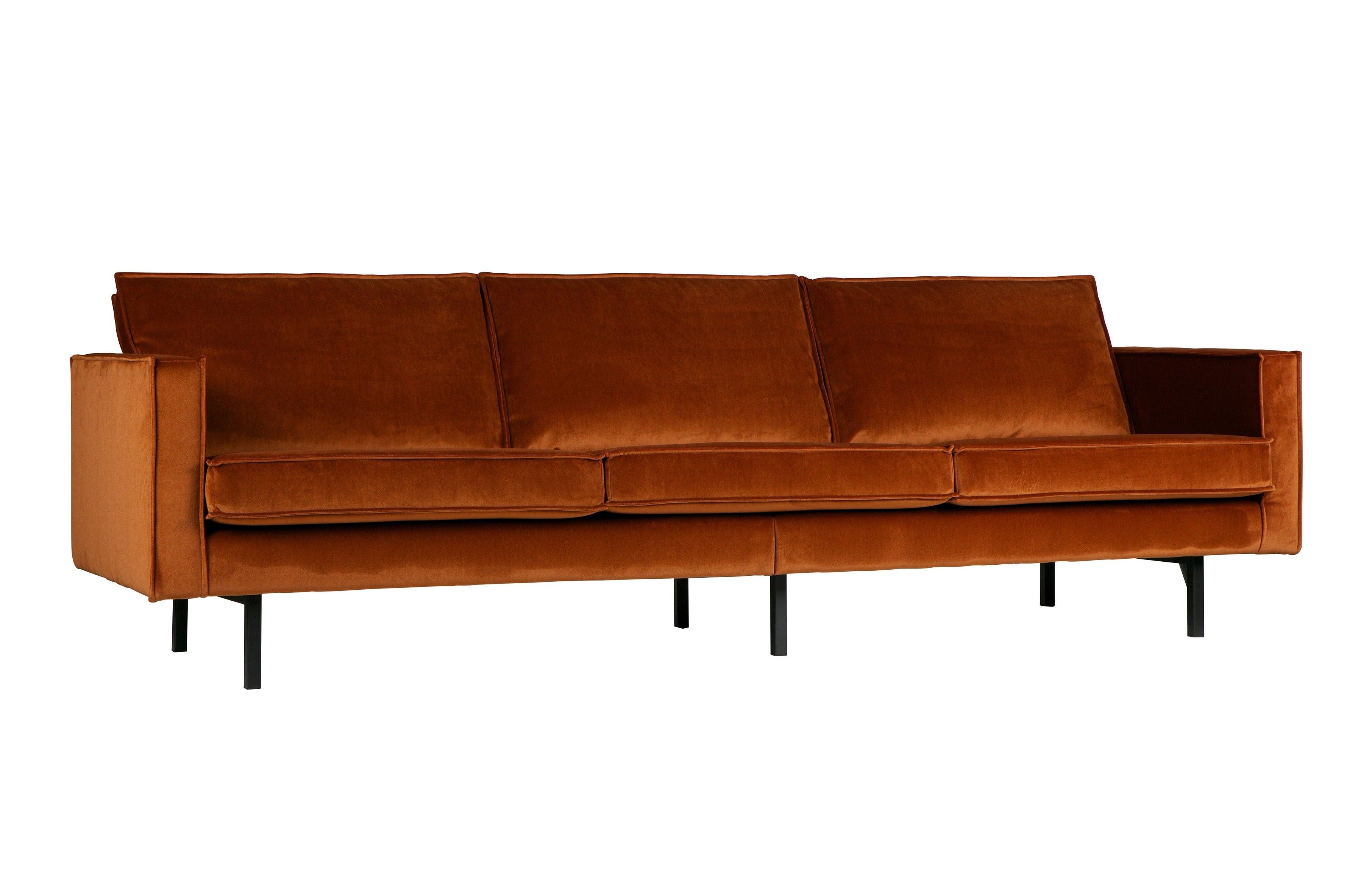 Sofa aksamitna 3-osobowa RODEO rdzawy Be Pure    Eye on Design