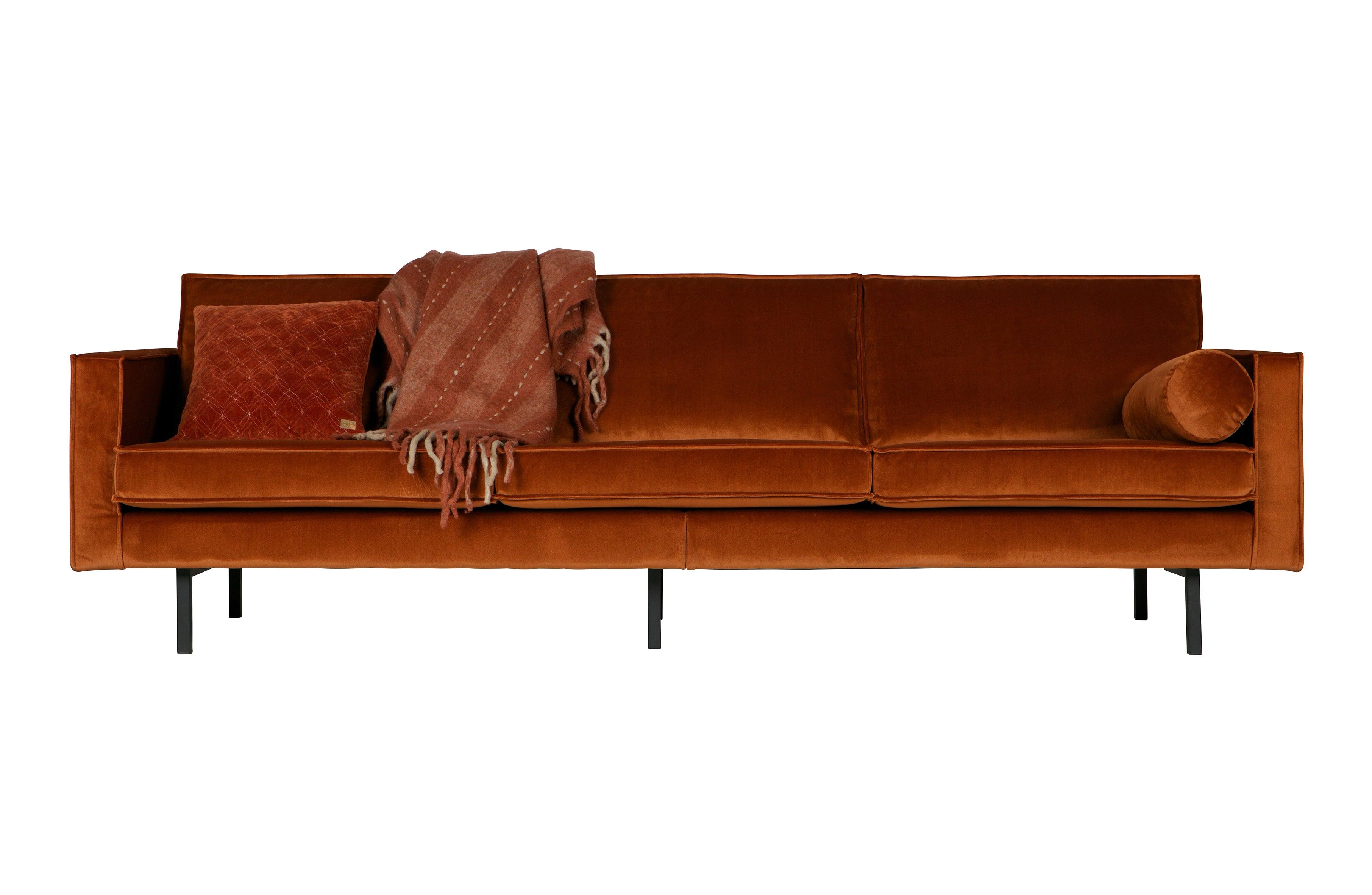 Sofa aksamitna 3-osobowa RODEO rdzawy Be Pure    Eye on Design