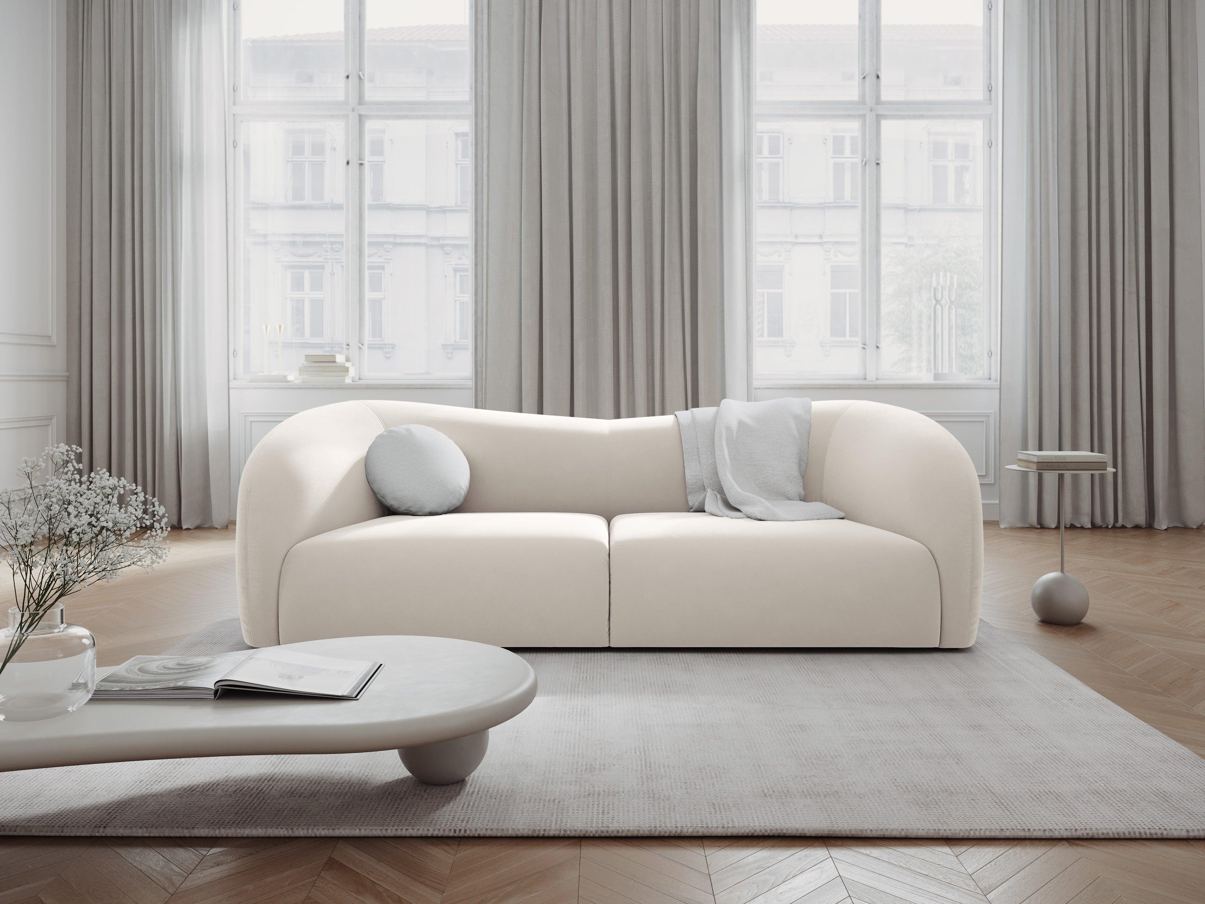 Velvet Sofa, "Santi", 3 Seats, Light Beige, 237x90x75
Made in Europe Interieurs 86    Eye on Design