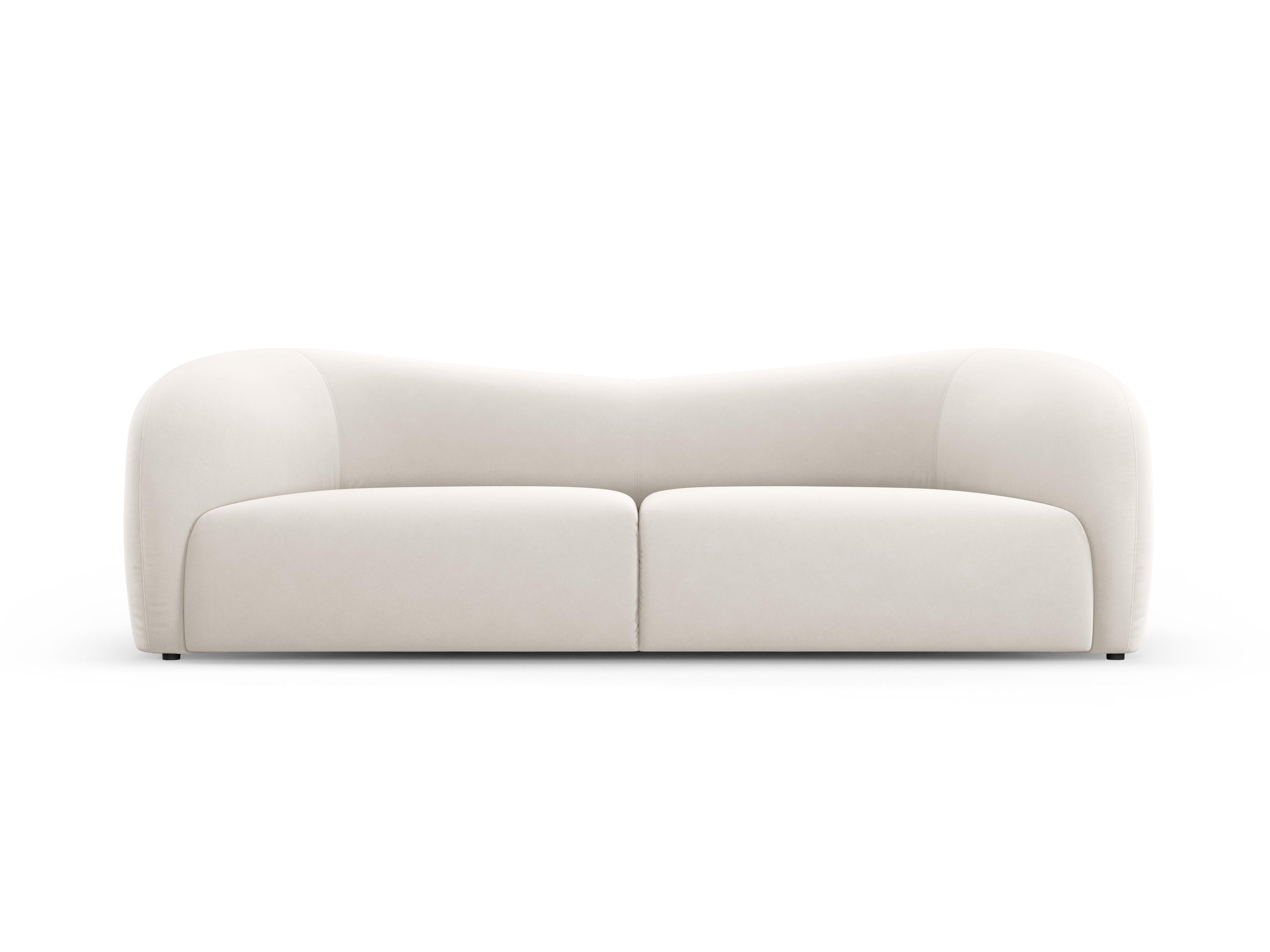 Sofa aksamitna 3-osobowa SANTI jasnobeżowy Interieurs 86    Eye on Design