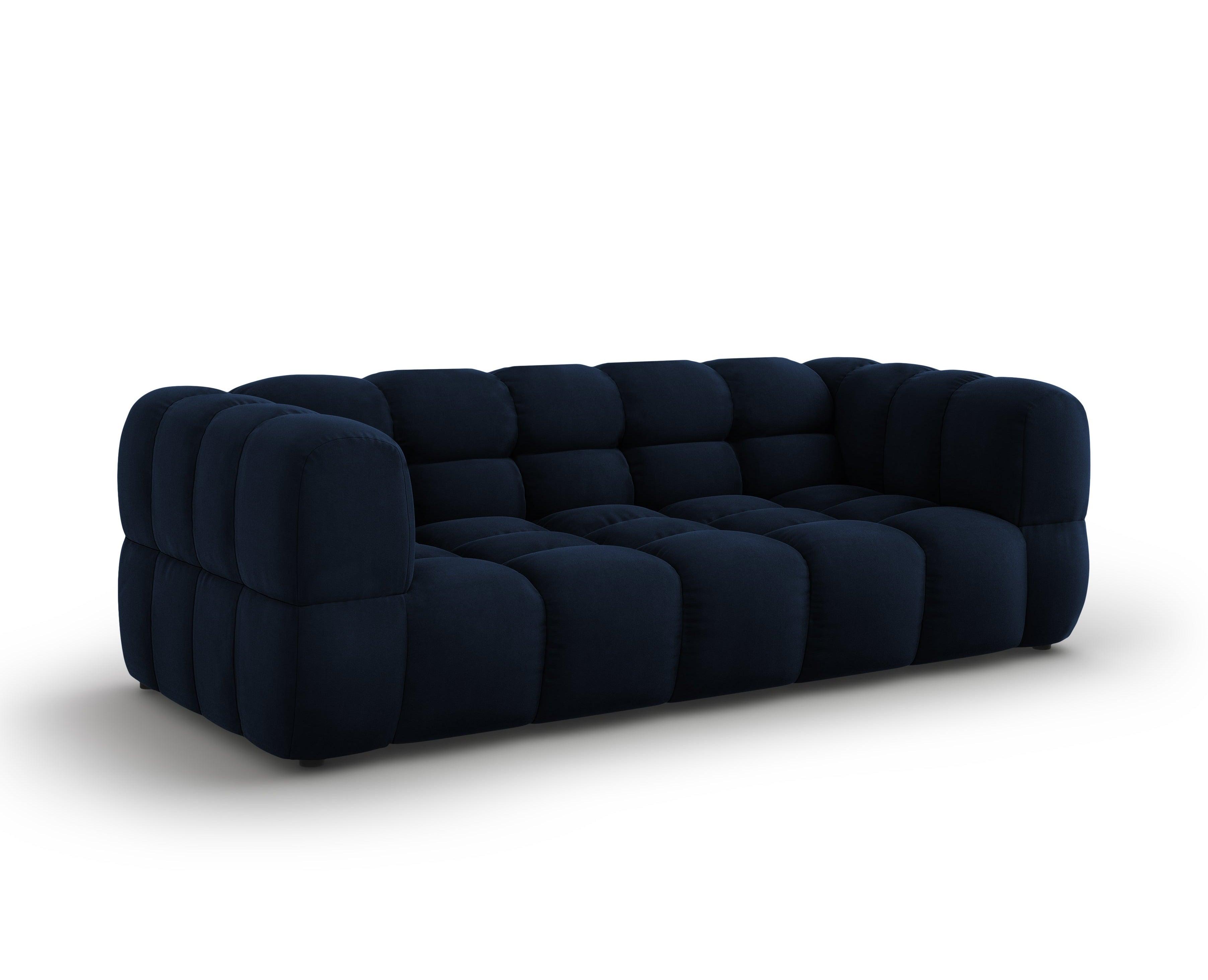 Sofa aksamitna 3-osobowa SKY granat królewski Cosmopolitan Design    Eye on Design