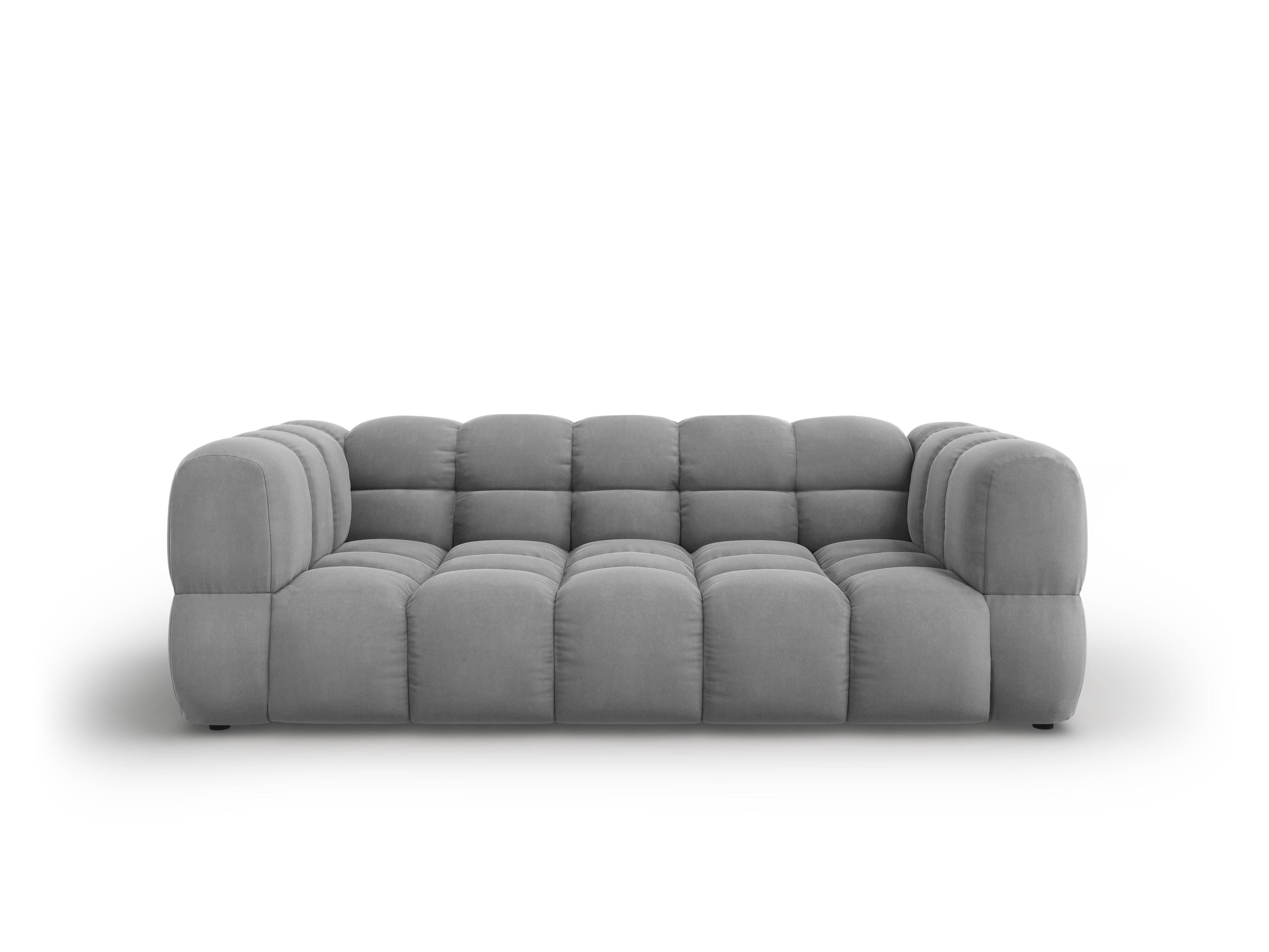 Sofa aksamitna 3-osobowa SKY jasnoszary Cosmopolitan Design    Eye on Design