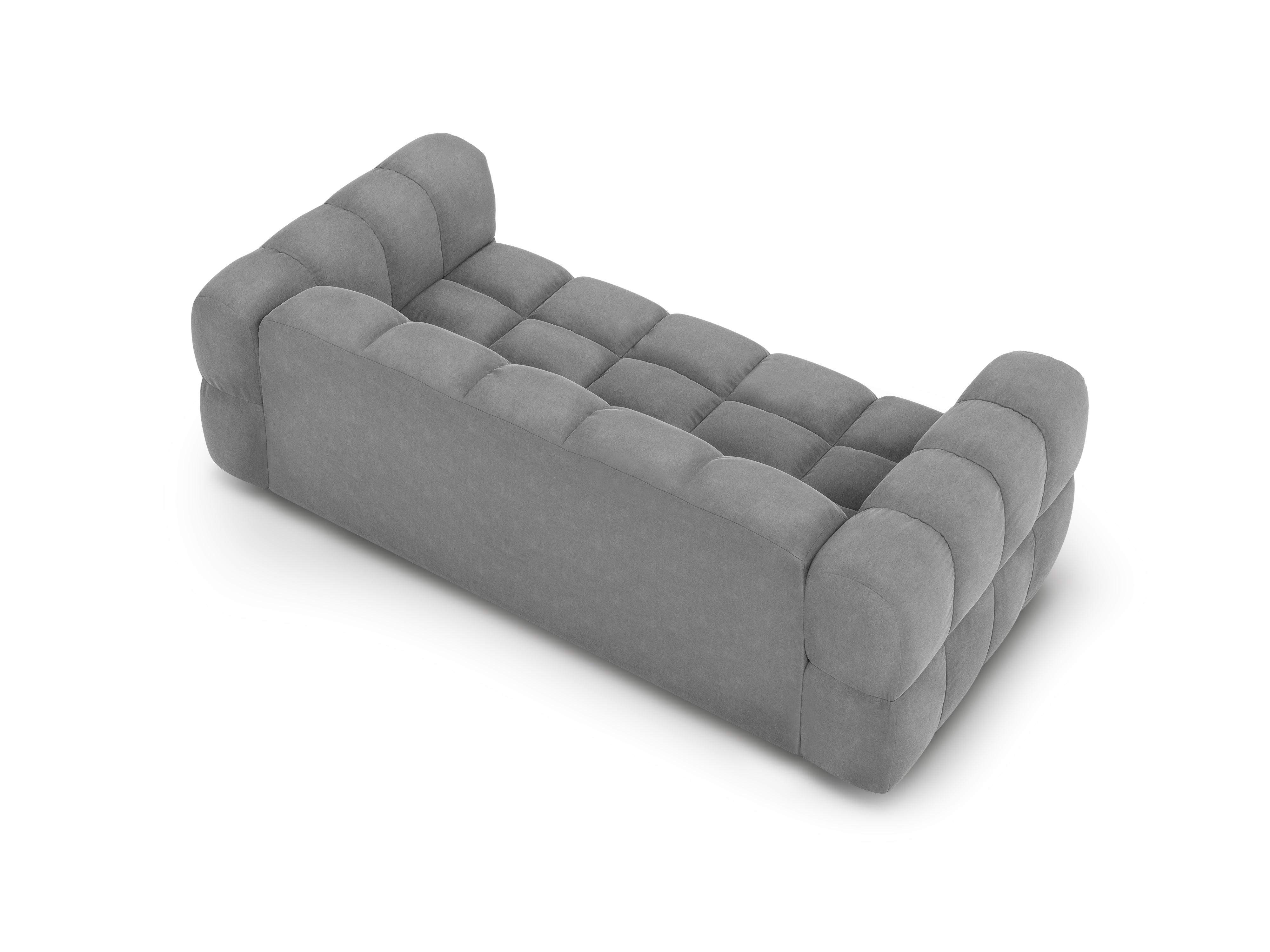 Sofa aksamitna 3-osobowa SKY jasnoszary Cosmopolitan Design    Eye on Design