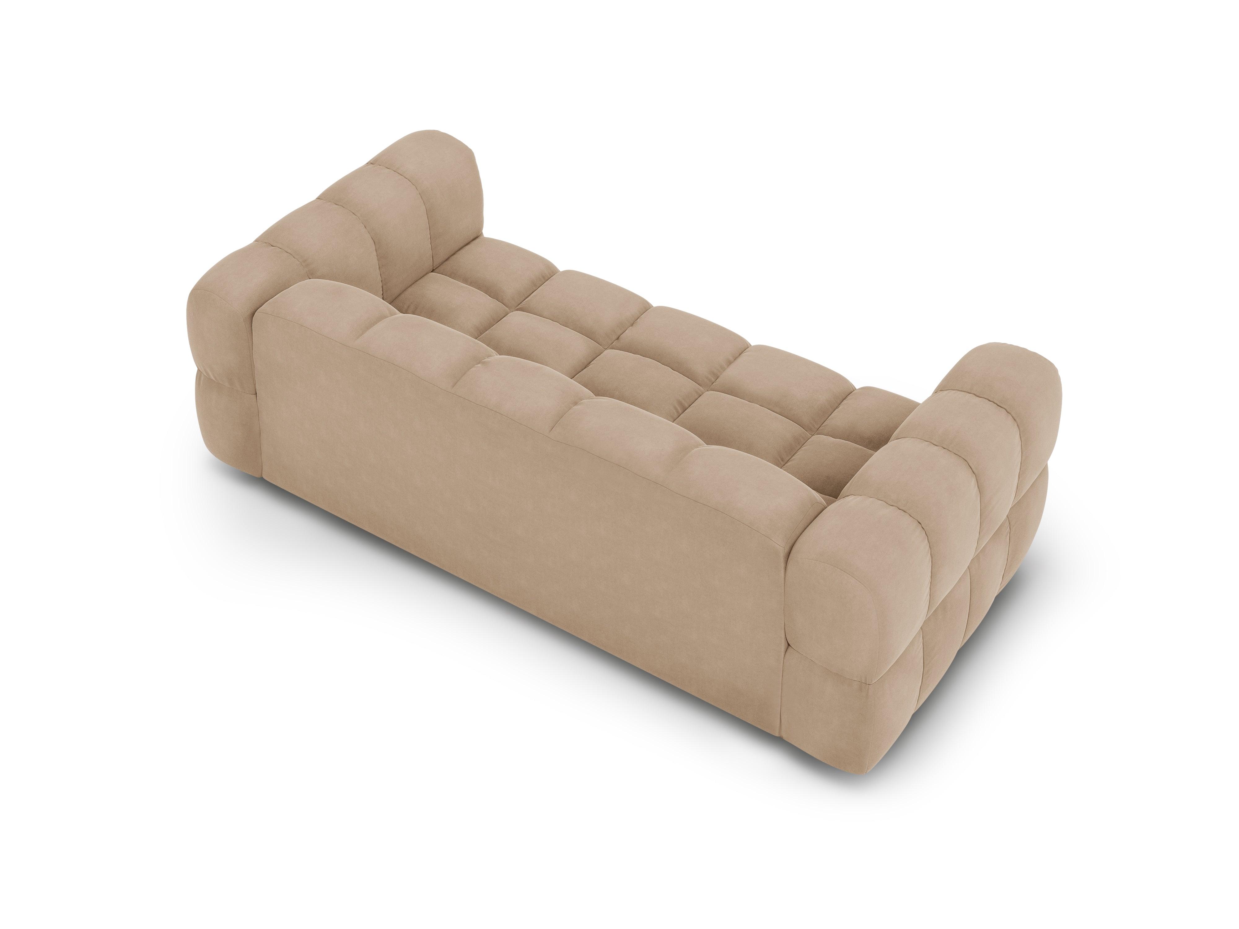 Sofa aksamitna 3-osobowa SKY piaskowy Cosmopolitan Design    Eye on Design