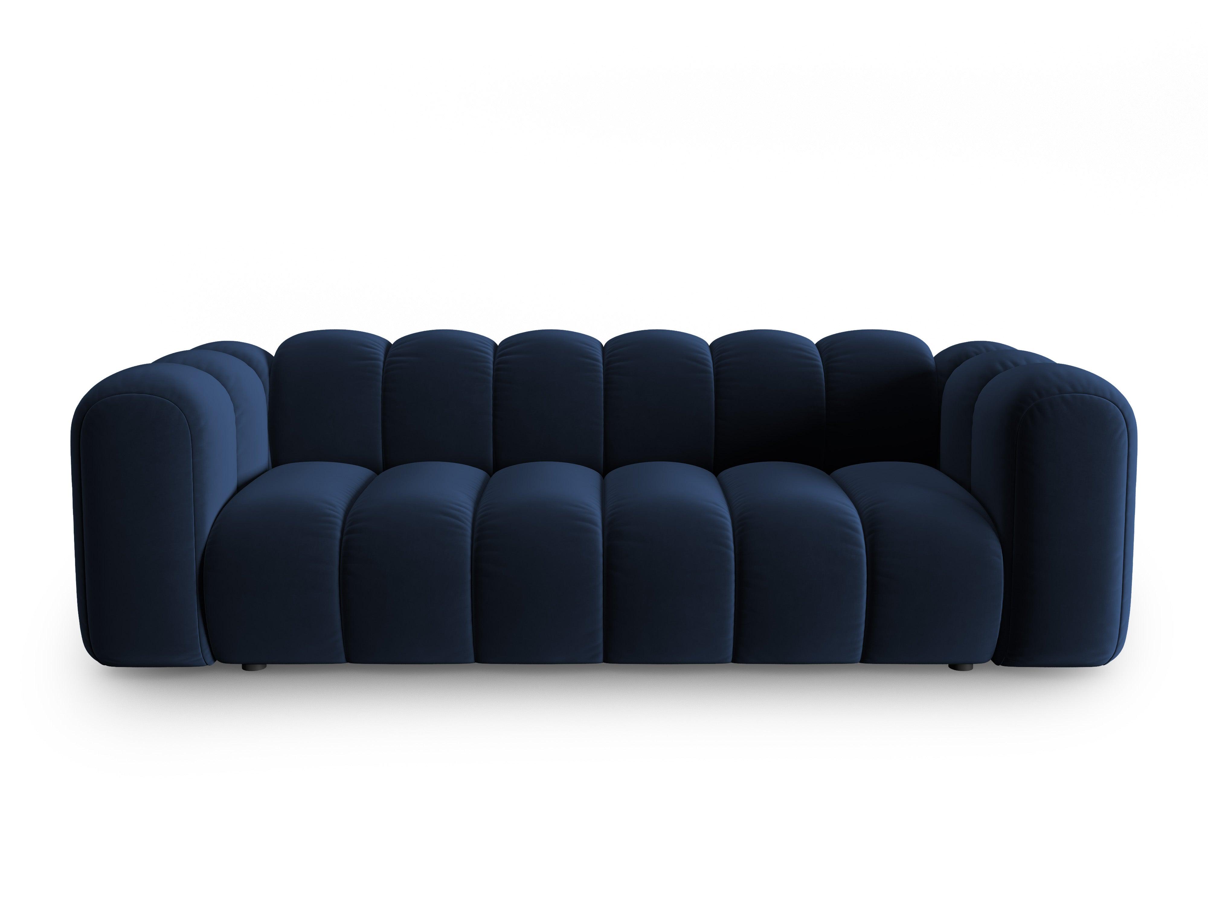 Sofa aksamitna 3-osobowa SKYLER granatowy Interieurs 86    Eye on Design