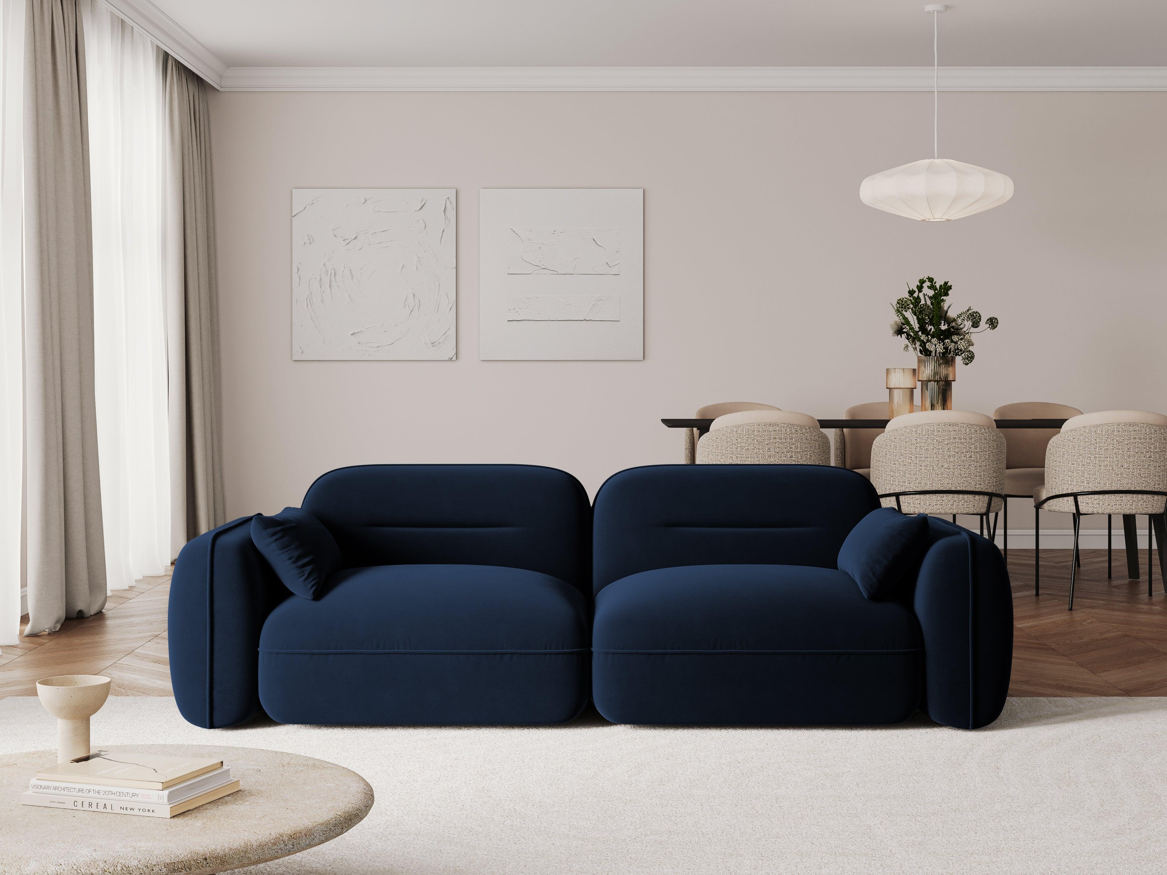 Sofa modułowa aksamitna 3-osobowa SYDNEY granat królewski Cosmopolitan Design    Eye on Design