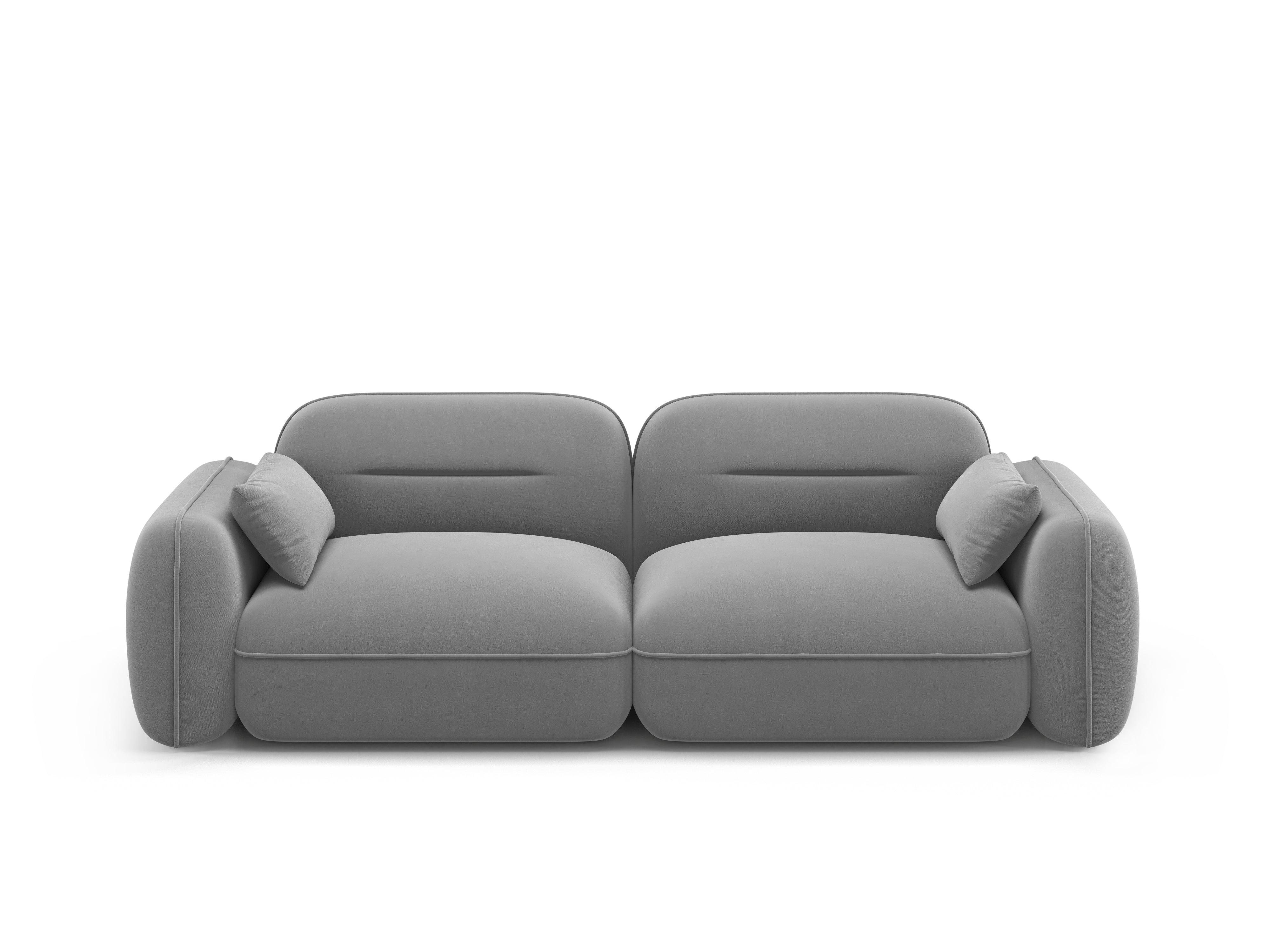 Sofa modułowa aksamitna 3-osobowa SYDNEY jasnoszary Cosmopolitan Design    Eye on Design