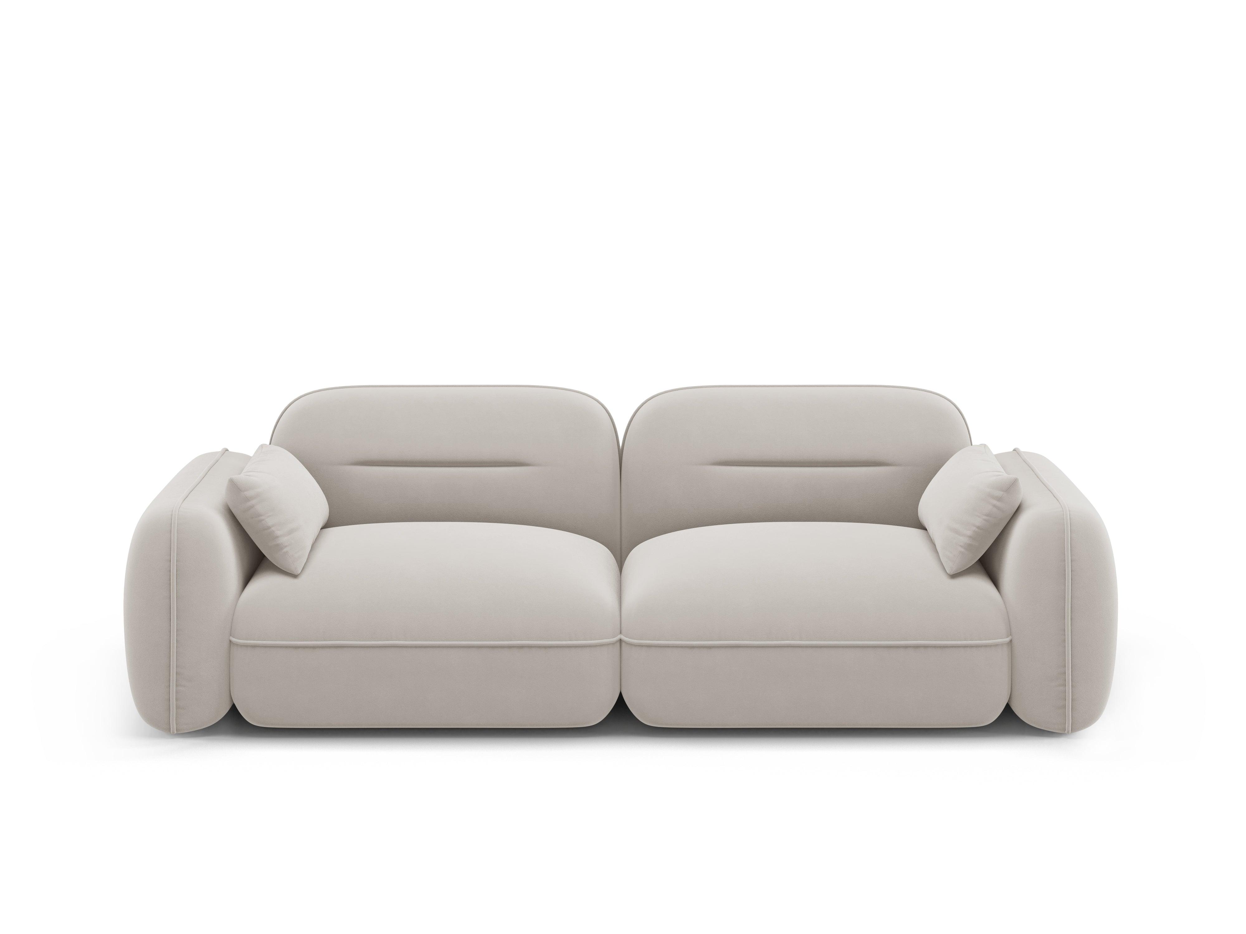 Sofa modułowa aksamitna 3-osobowa SYDNEY kość słoniowa Cosmopolitan Design    Eye on Design