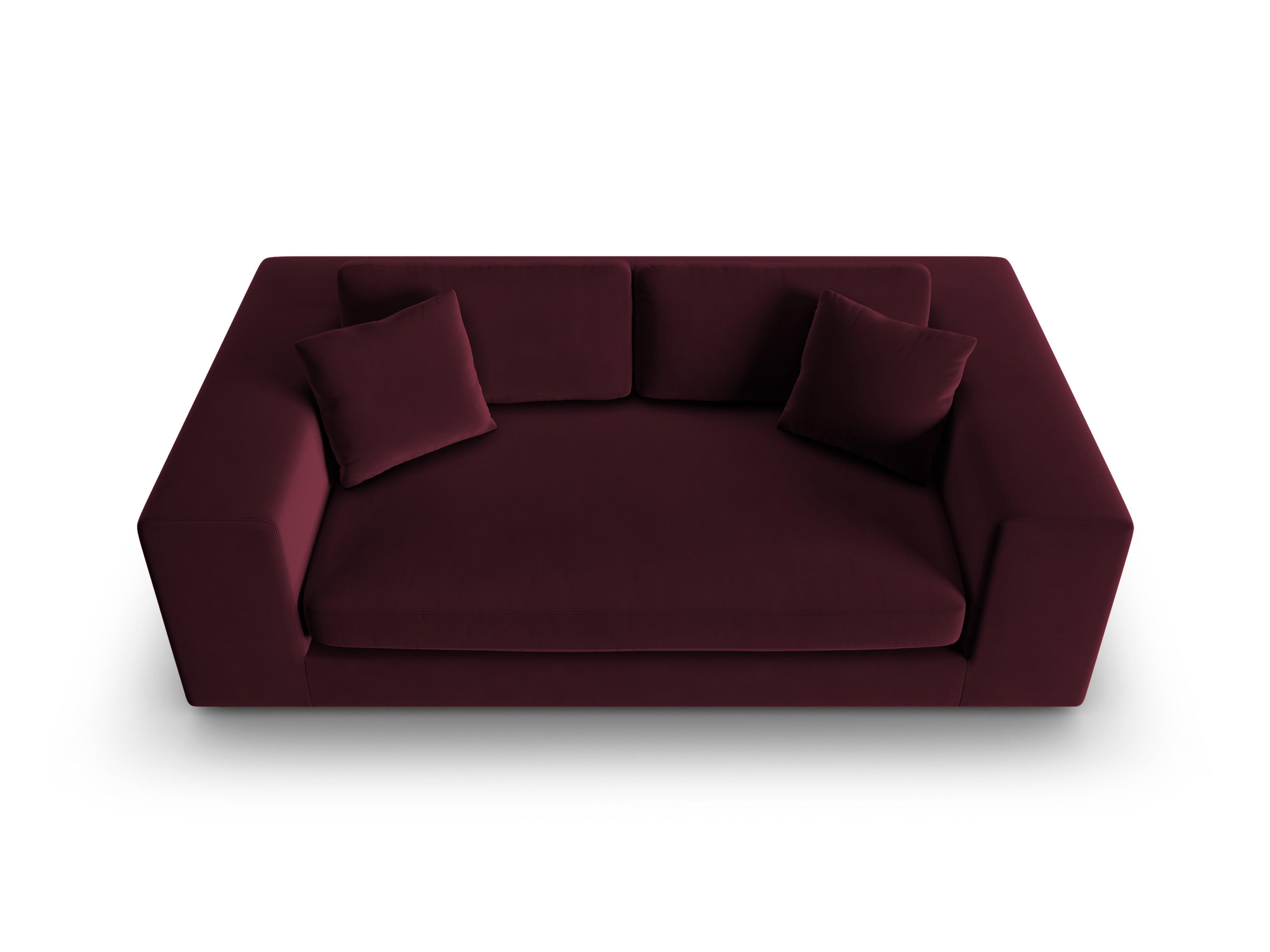 Sofa aksamitna 3-osobowa TENDANCE burgundowy CXL by Christian Lacroix    Eye on Design