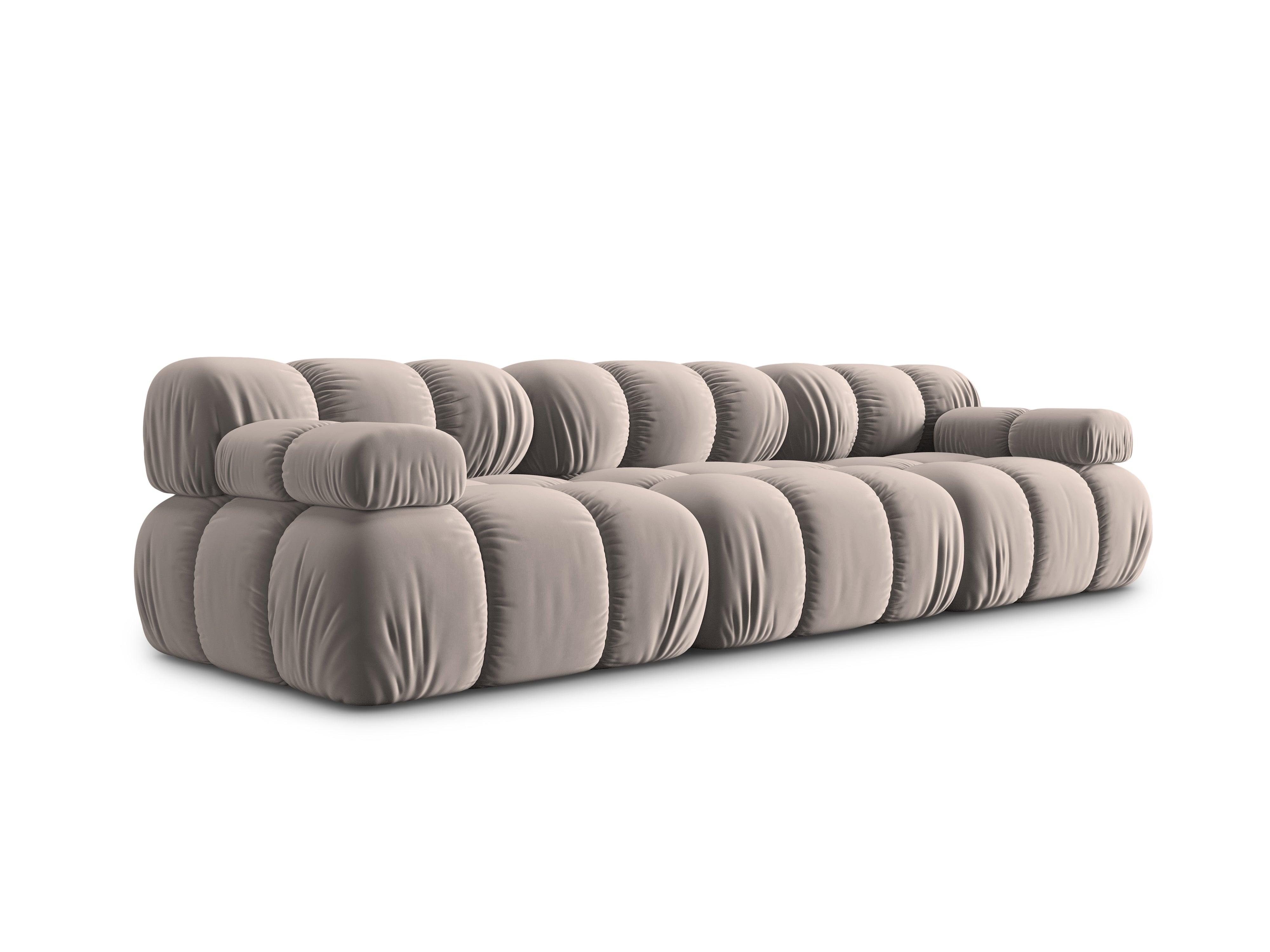 Sofa aksamitna 3-osobowa TROPEA cappuccino Milo Casa    Eye on Design